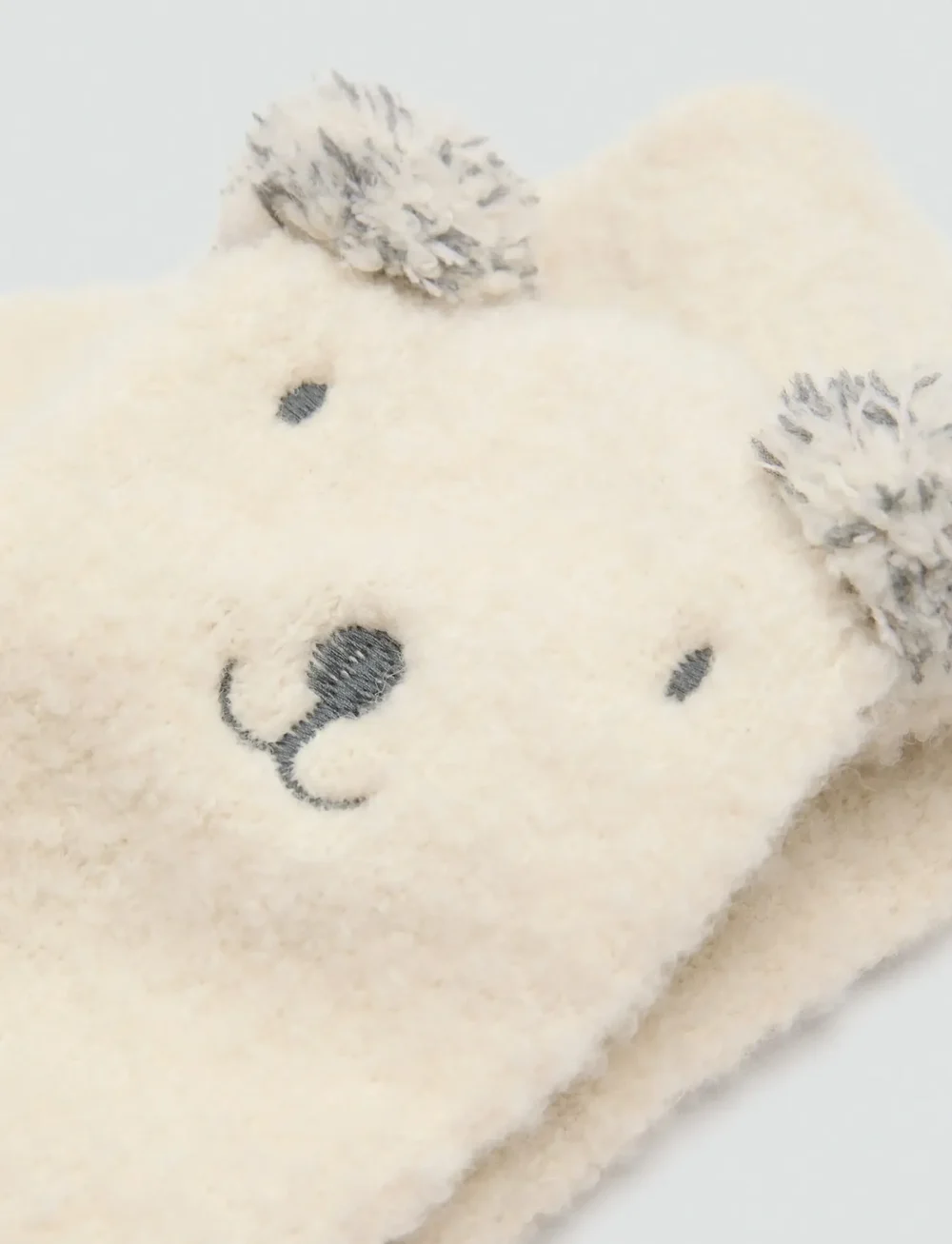 Mango - Bear knitted scarf - halsdukar - light beige - 2