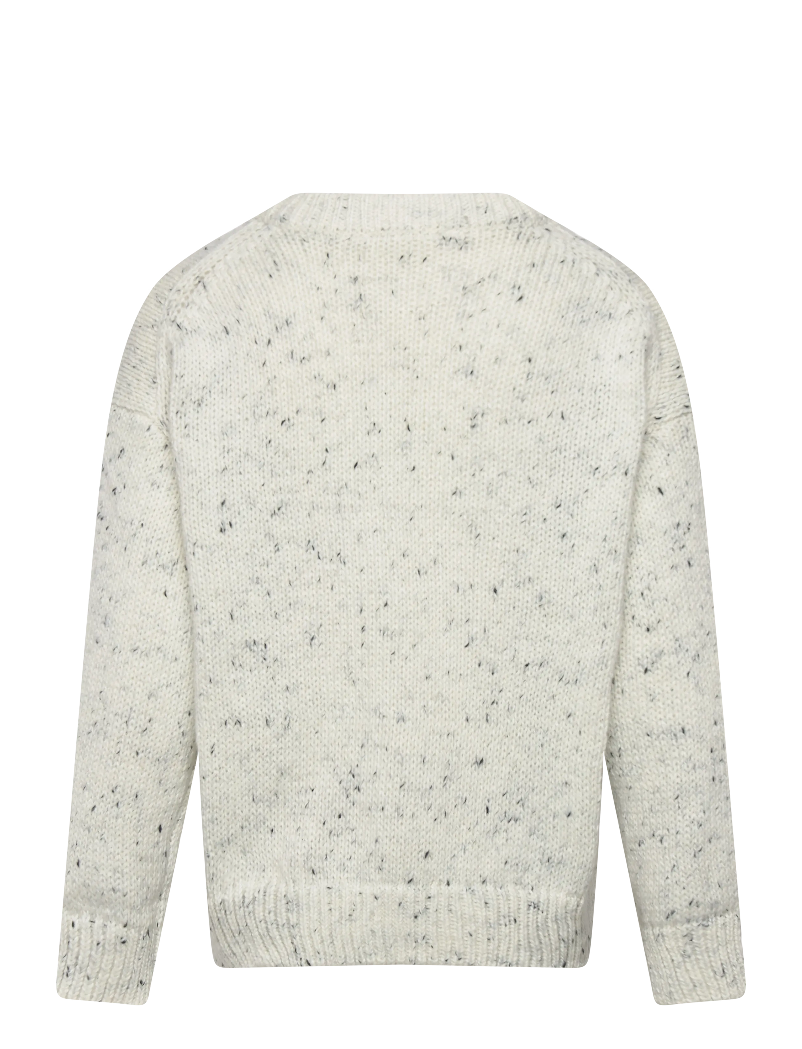 Mango - Flecked wool sweater - sweatshirts - white - 1