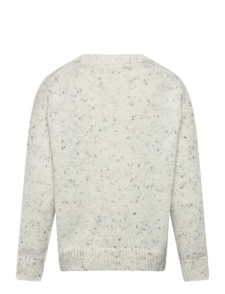 Mango - Flecked wool sweater - sweatshirts - white - 1