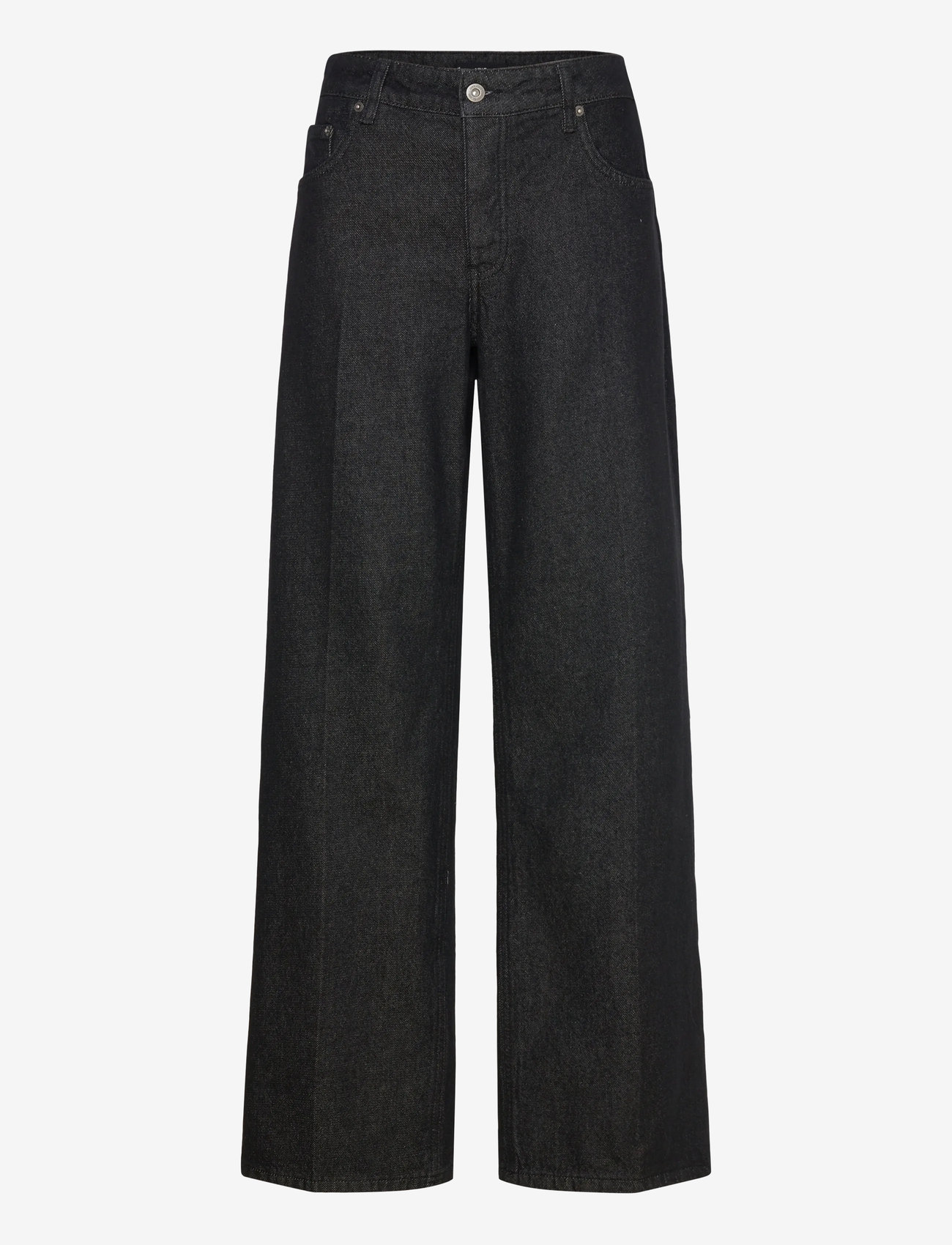 Mango - Straight low-waist jeans - raka jeans - black - 0