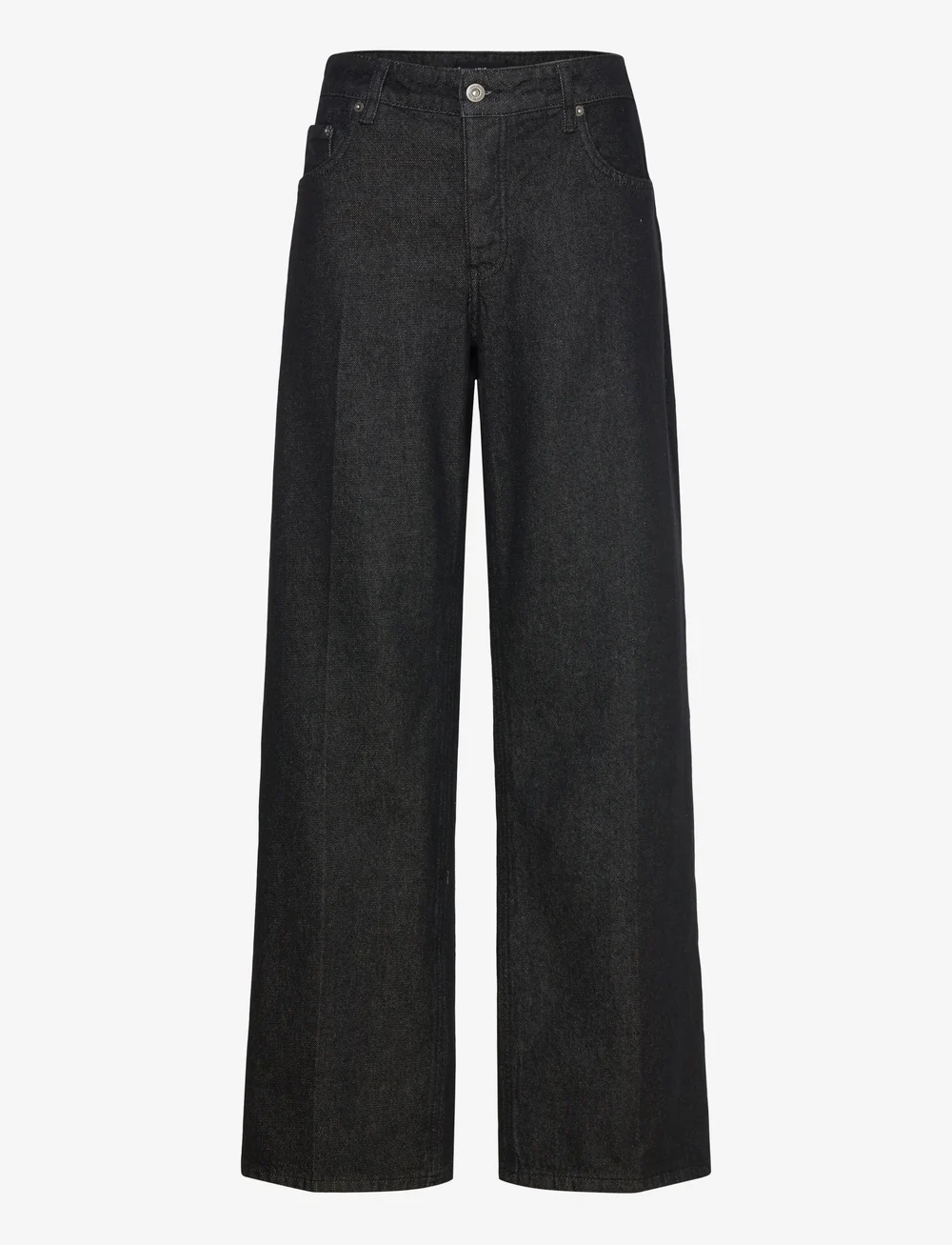 Mango - Straight low-waist jeans - straight jeans - black - 0