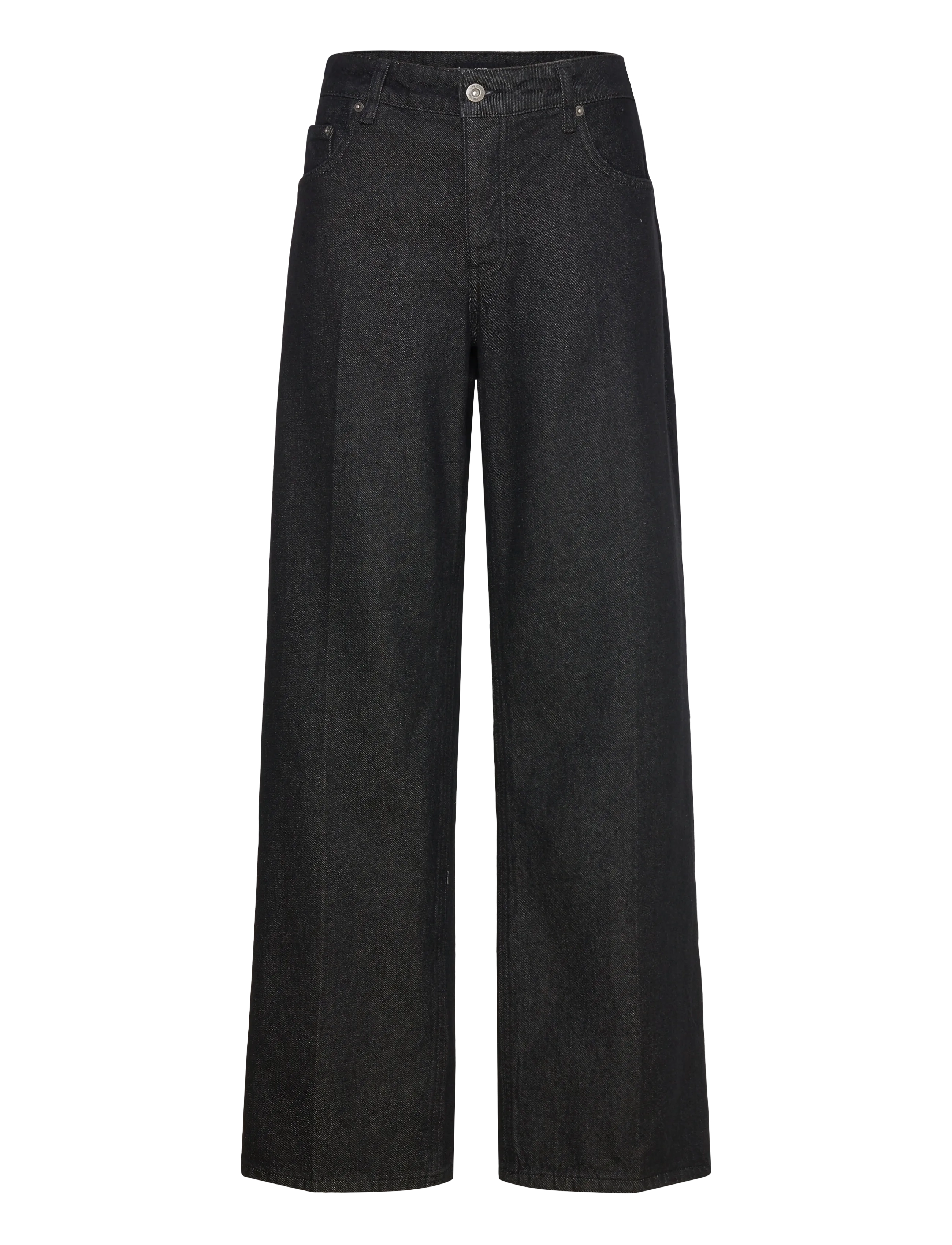 Mango - Straight low-waist jeans - black - 1