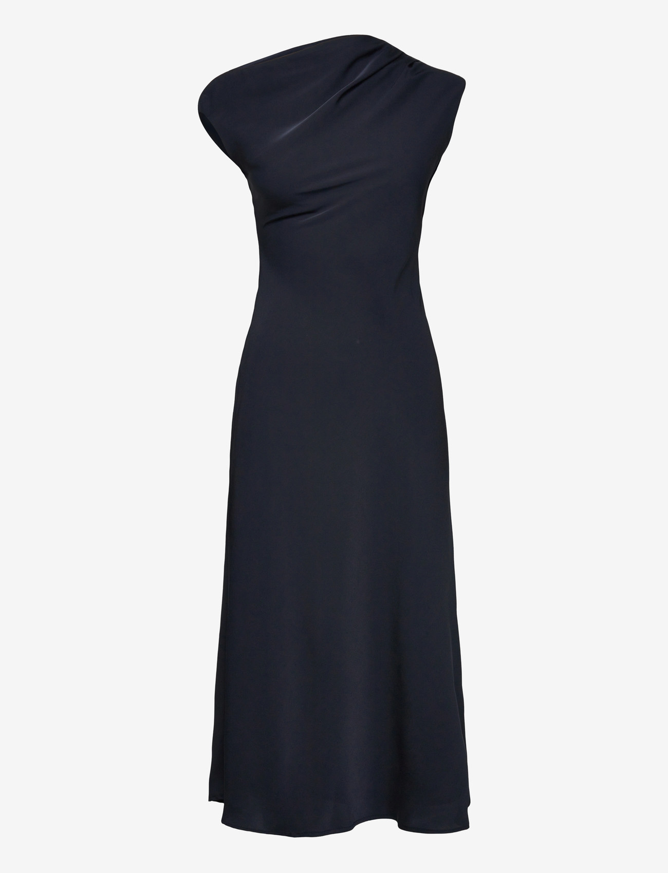 Mango - A-line dress with asymmetrical neckline - festkjoler - navy - 1