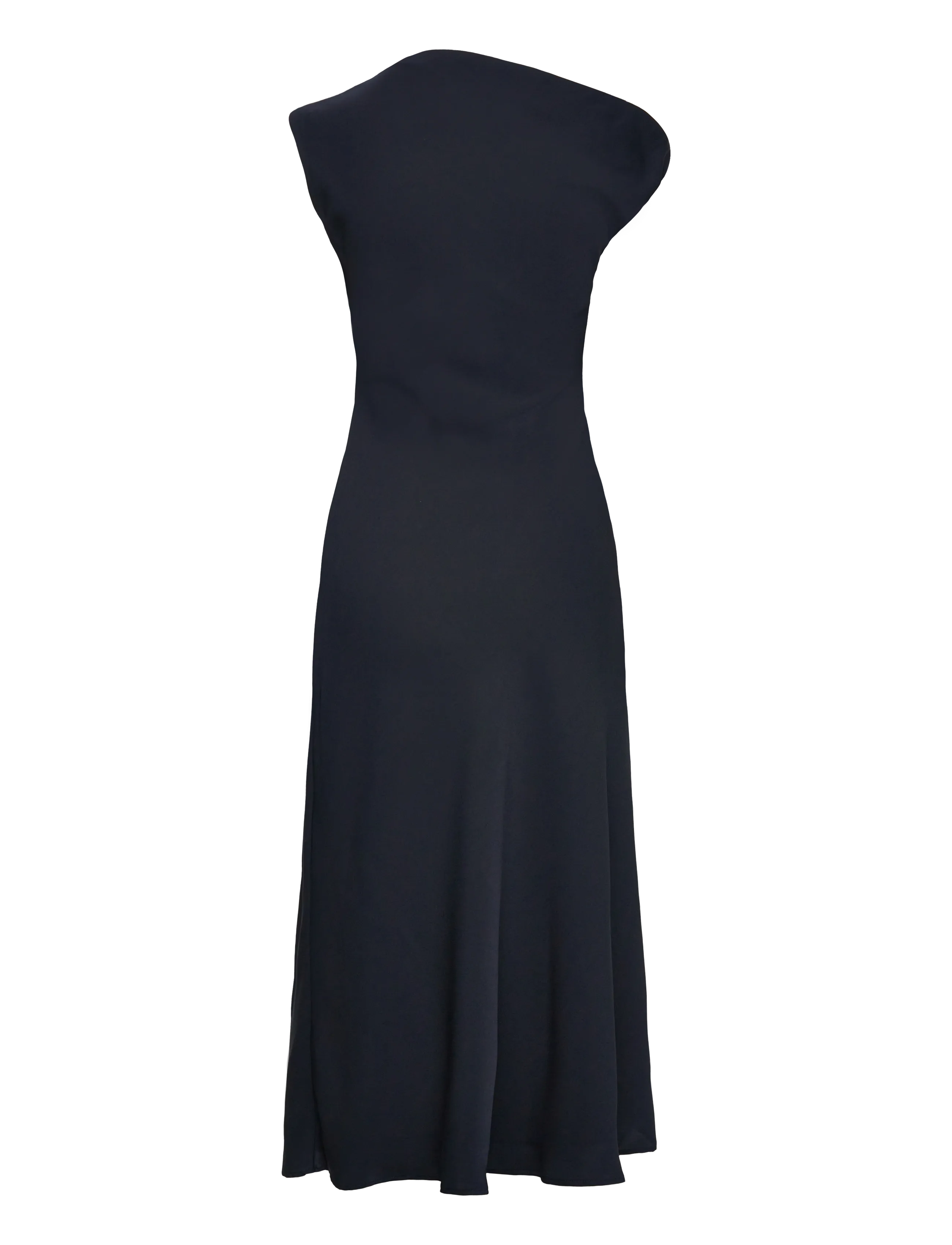 Mango - A-line dress with asymmetrical neckline - festkjoler - navy - 2