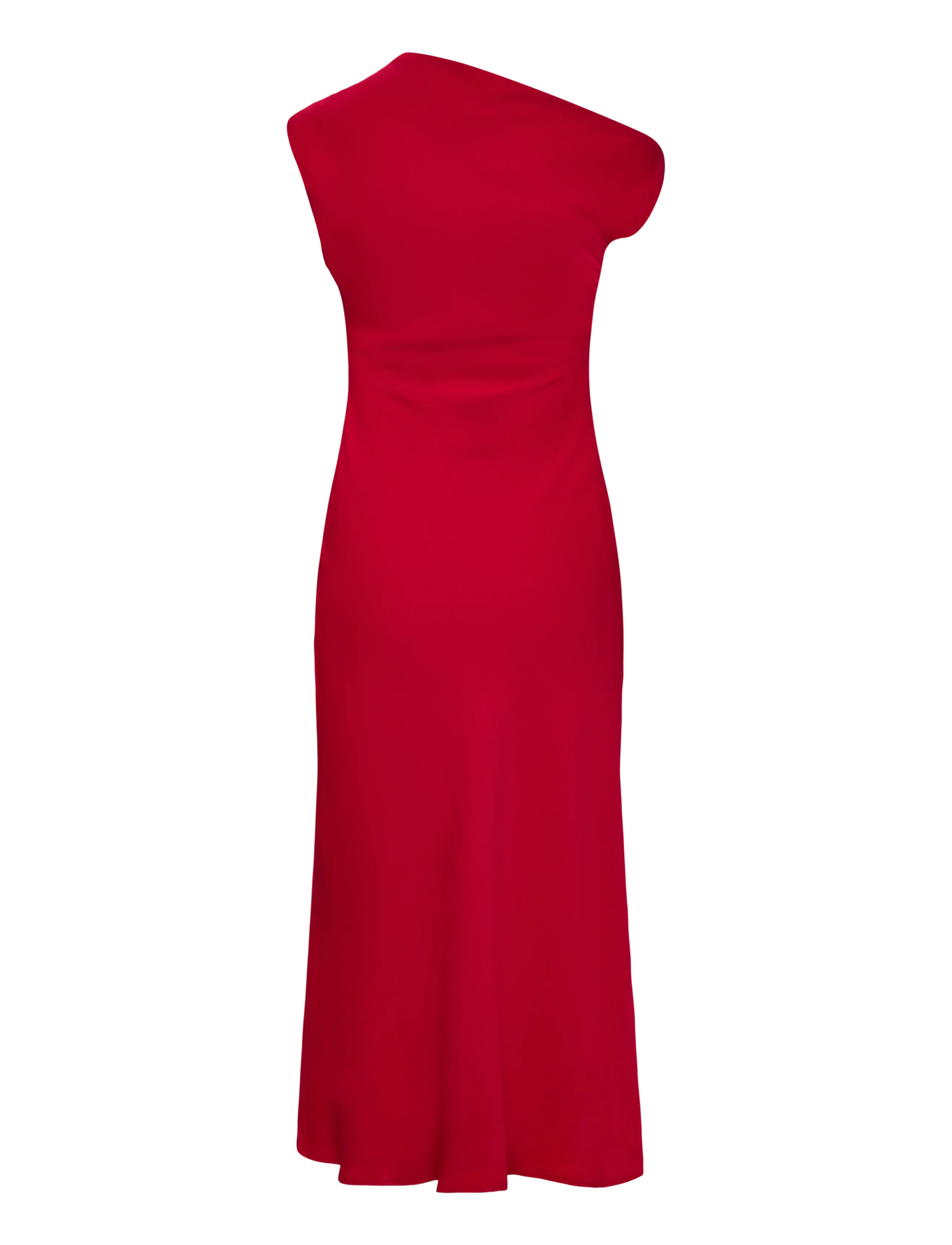 Mango - A-line dress with asymmetrical neckline - festklänningar - red - 2