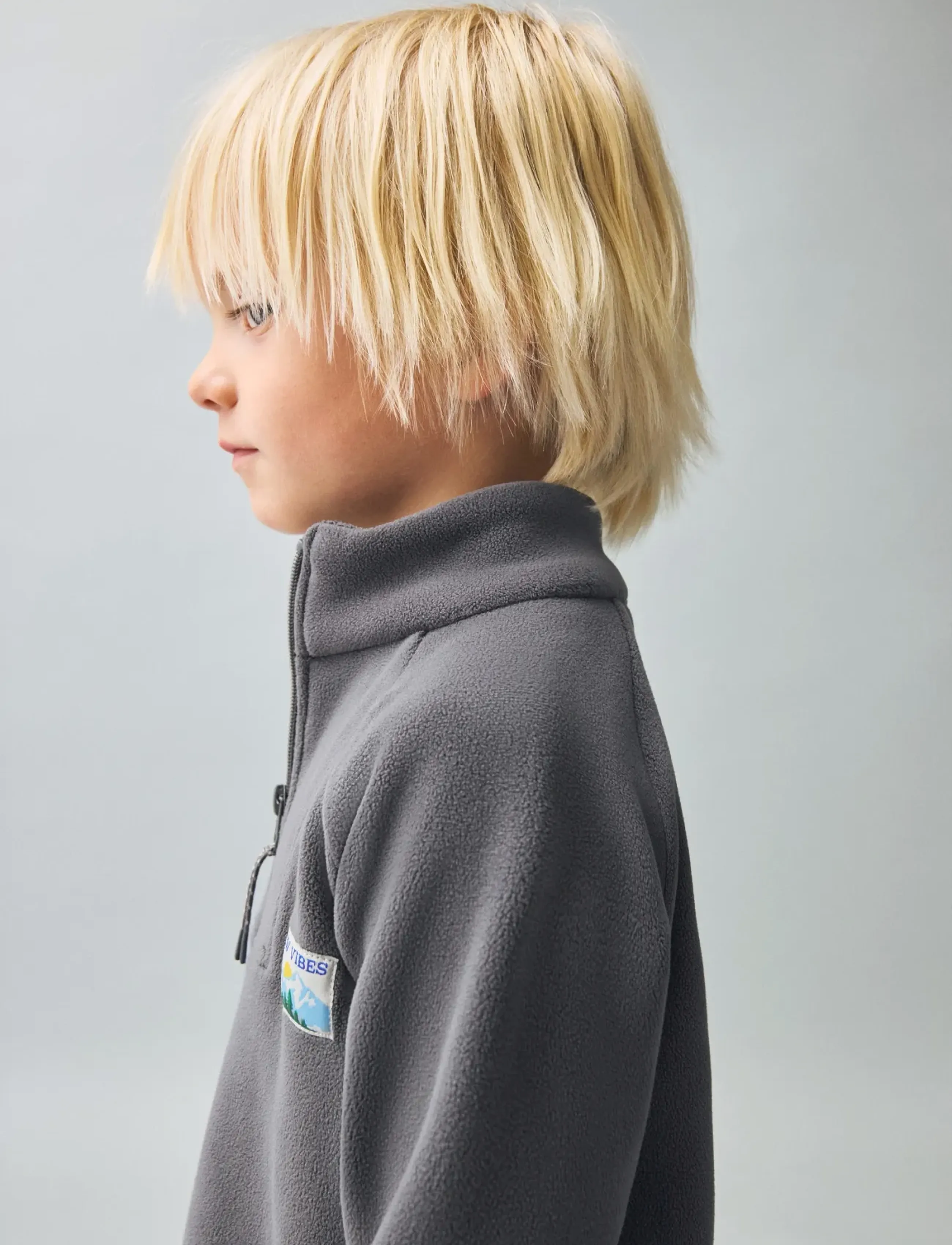 Mango Zip-Up Fleece Sweatshirt, 9-12M, Sweatshirts & Hoodies, Grau - Sweatshirts, Kinder