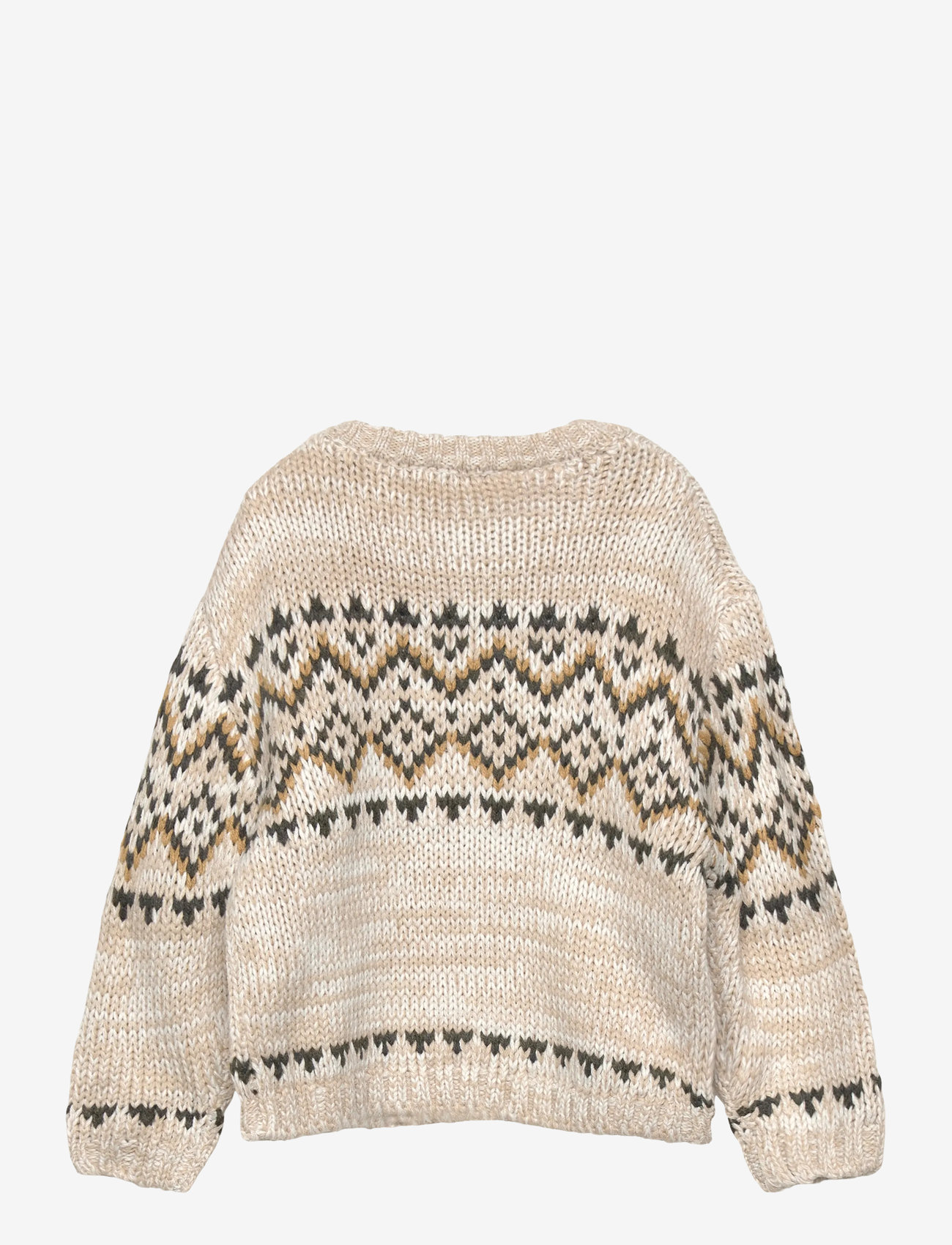 Mango - Jacquard knitted sweater - trøjer - light beige - 1