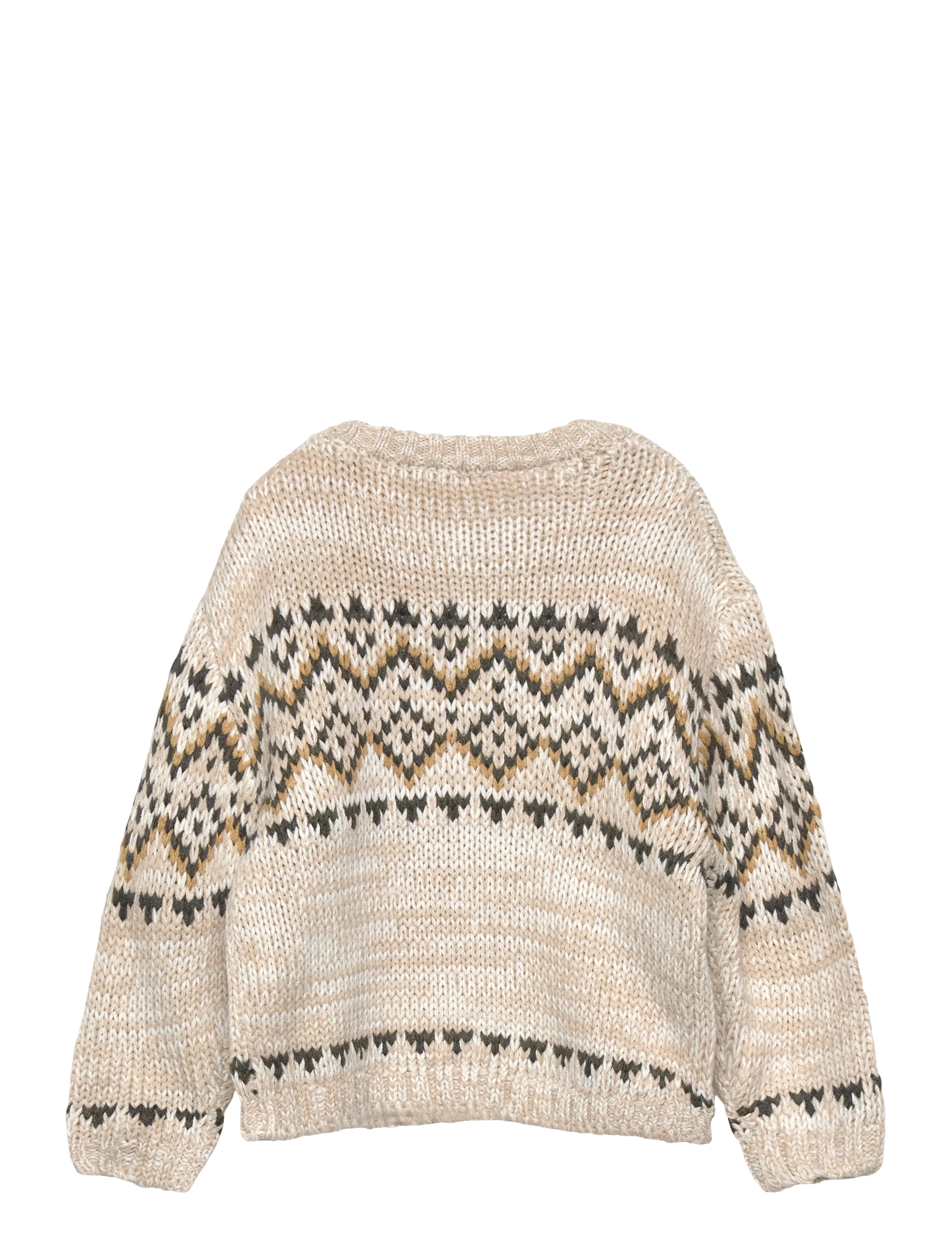 Mango - Jacquard knitted sweater - trøjer - light beige - 1