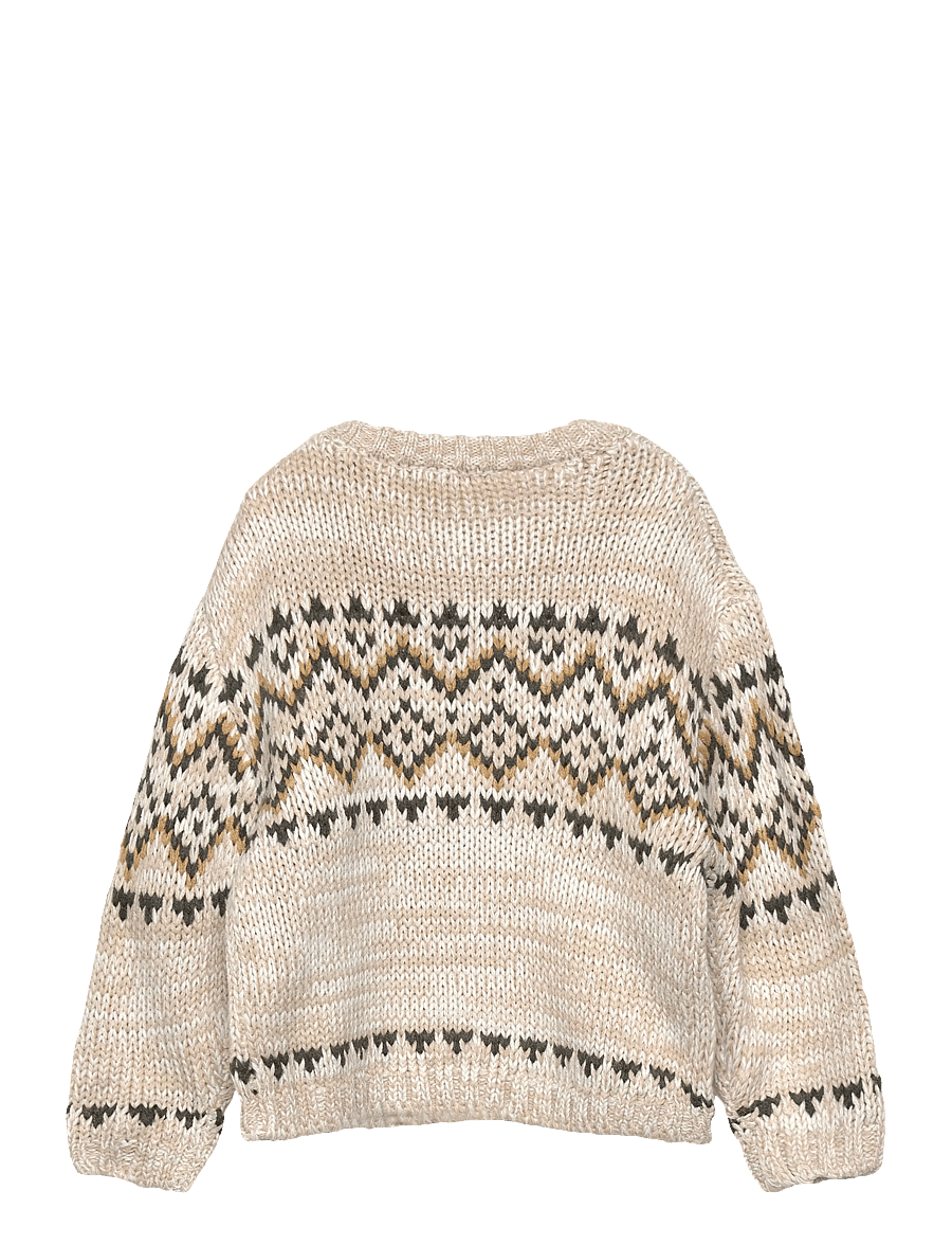 Mango - Jacquard knitted sweater - trøjer - light beige - 1