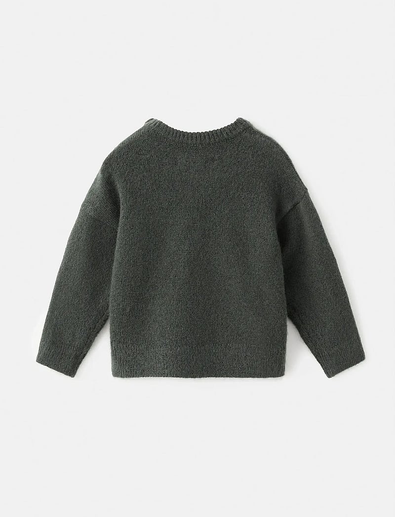 Mango - Sweater with embroidered animal - stickade tröjor - dark green - 0