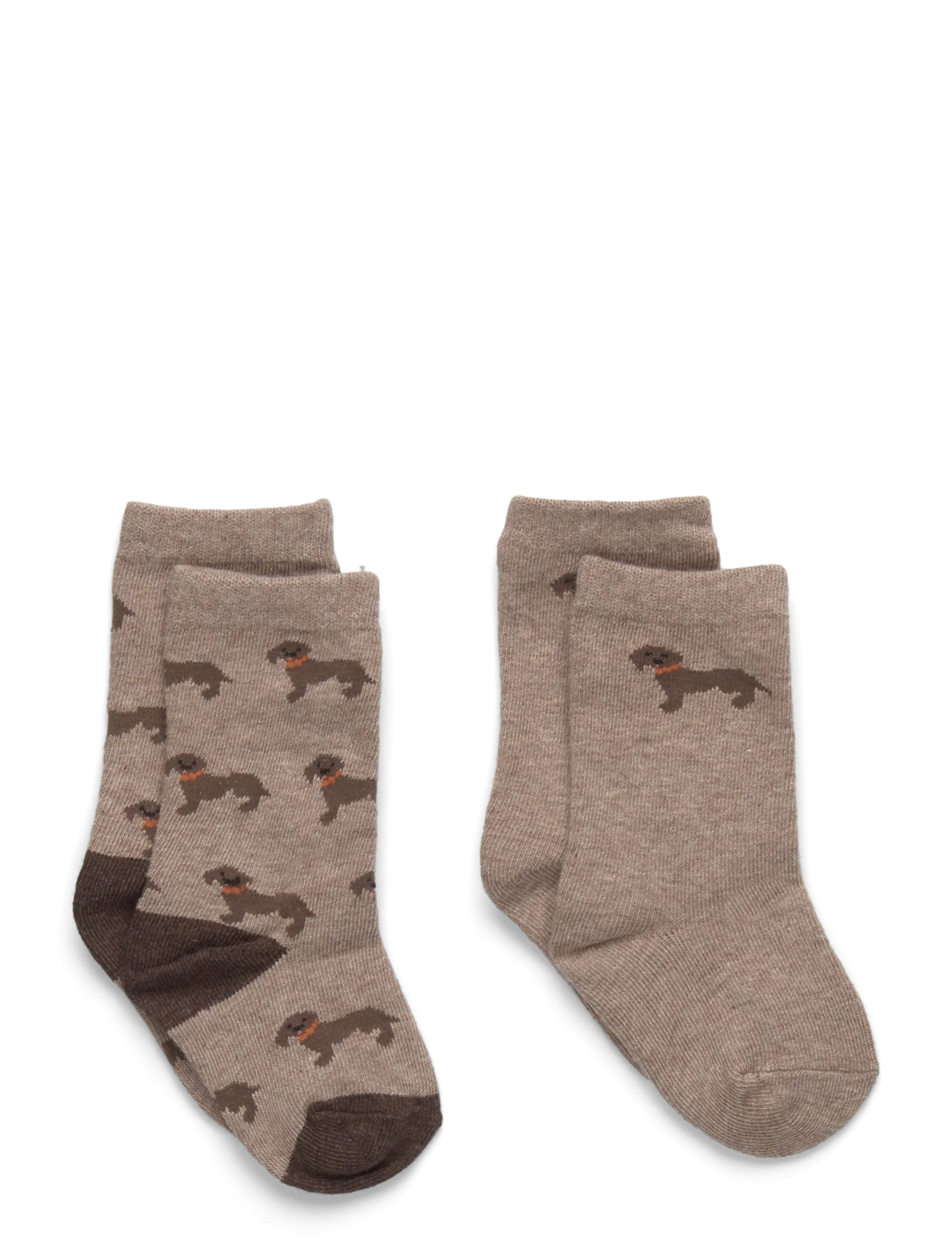 2 pack patterned socks - MEDIUM BROWN