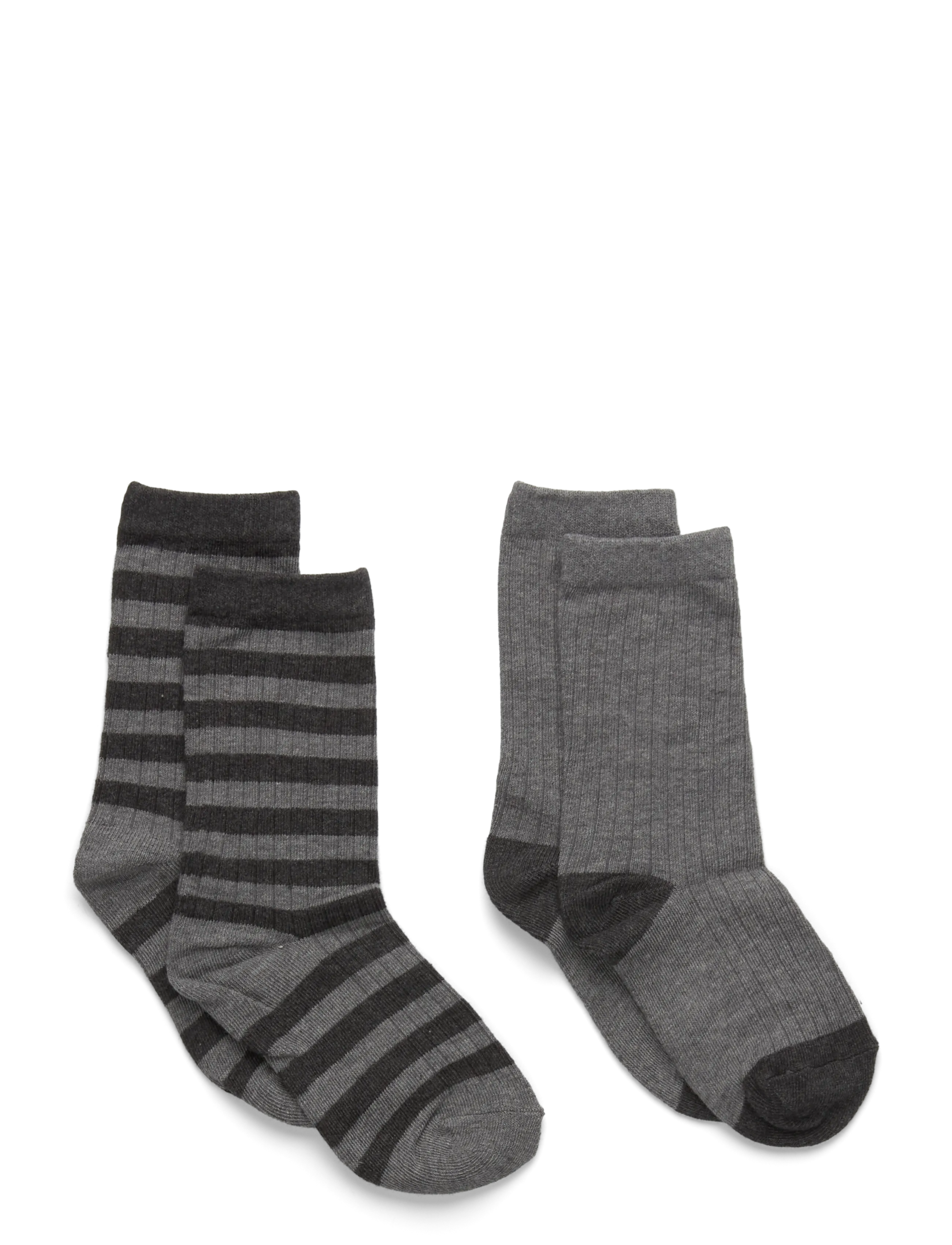Mango 2 Pack Patterned Socks, Mønstrede Multipakke Sokker, Grå, Str: S