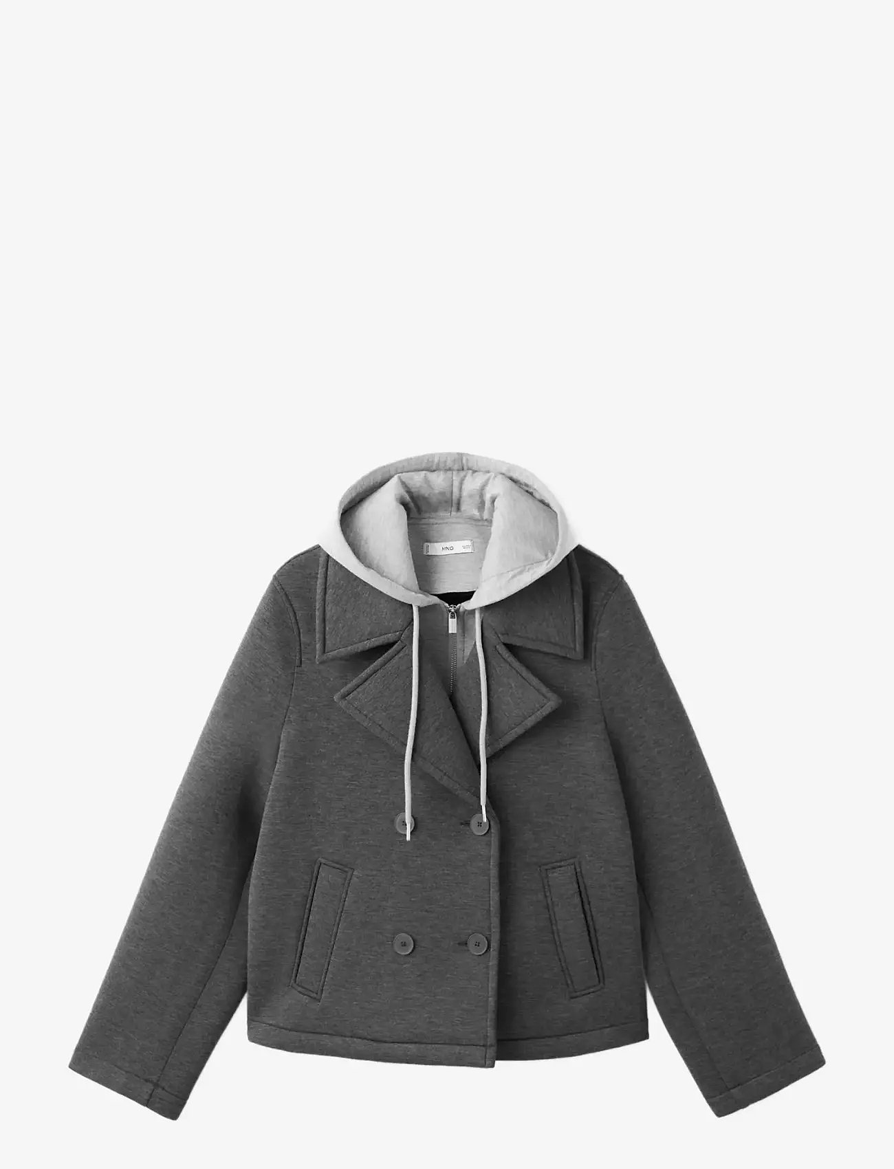 Mango - Combined hooded jacket - forårsjakker - medium grey - 0