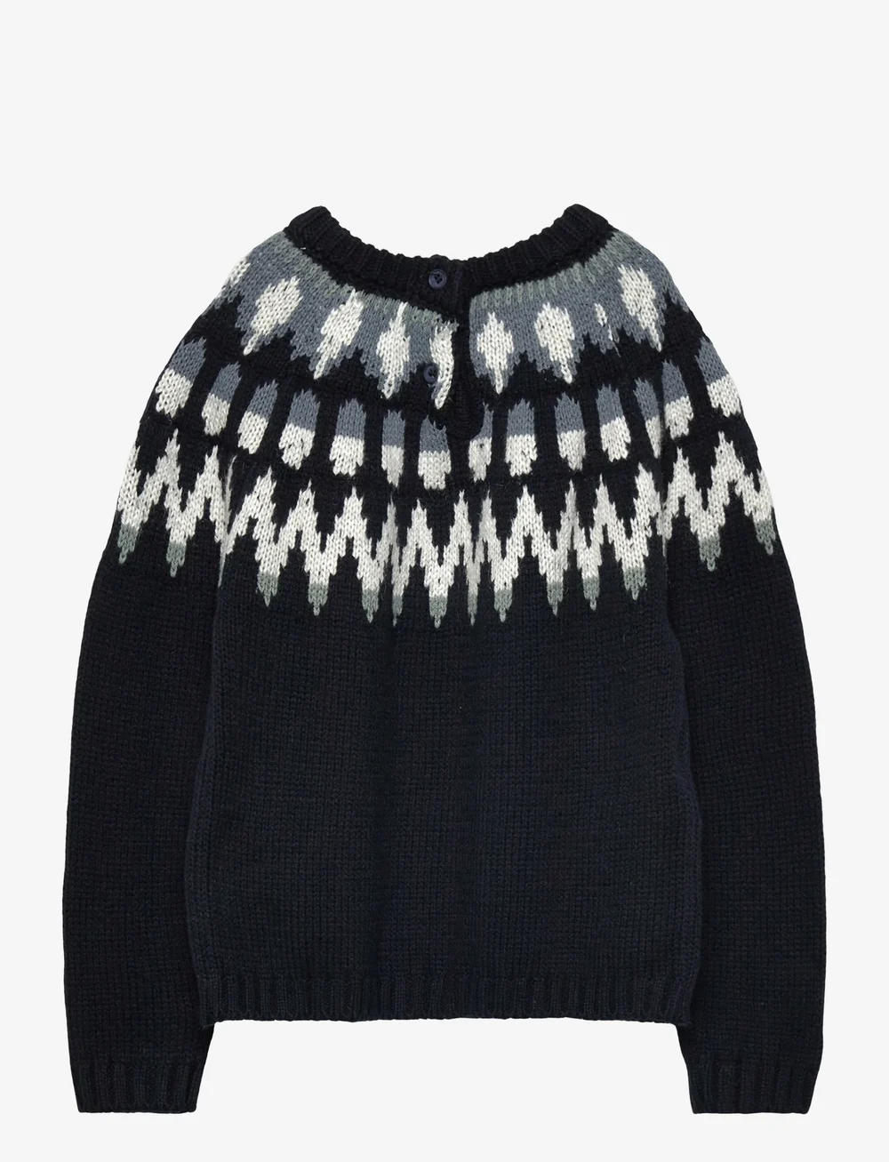 Mango - Jacquard knitted sweater - stickade tröjor - navy - 1