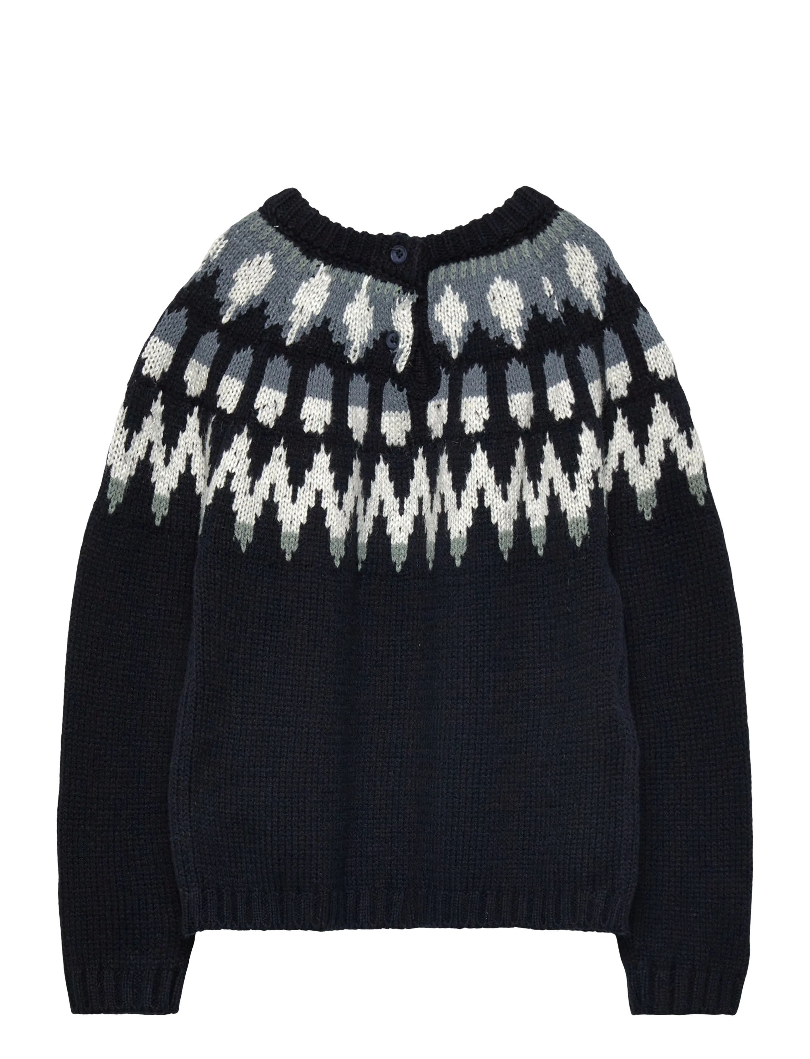 Mango - Jacquard knitted sweater - jumpers - navy - 2