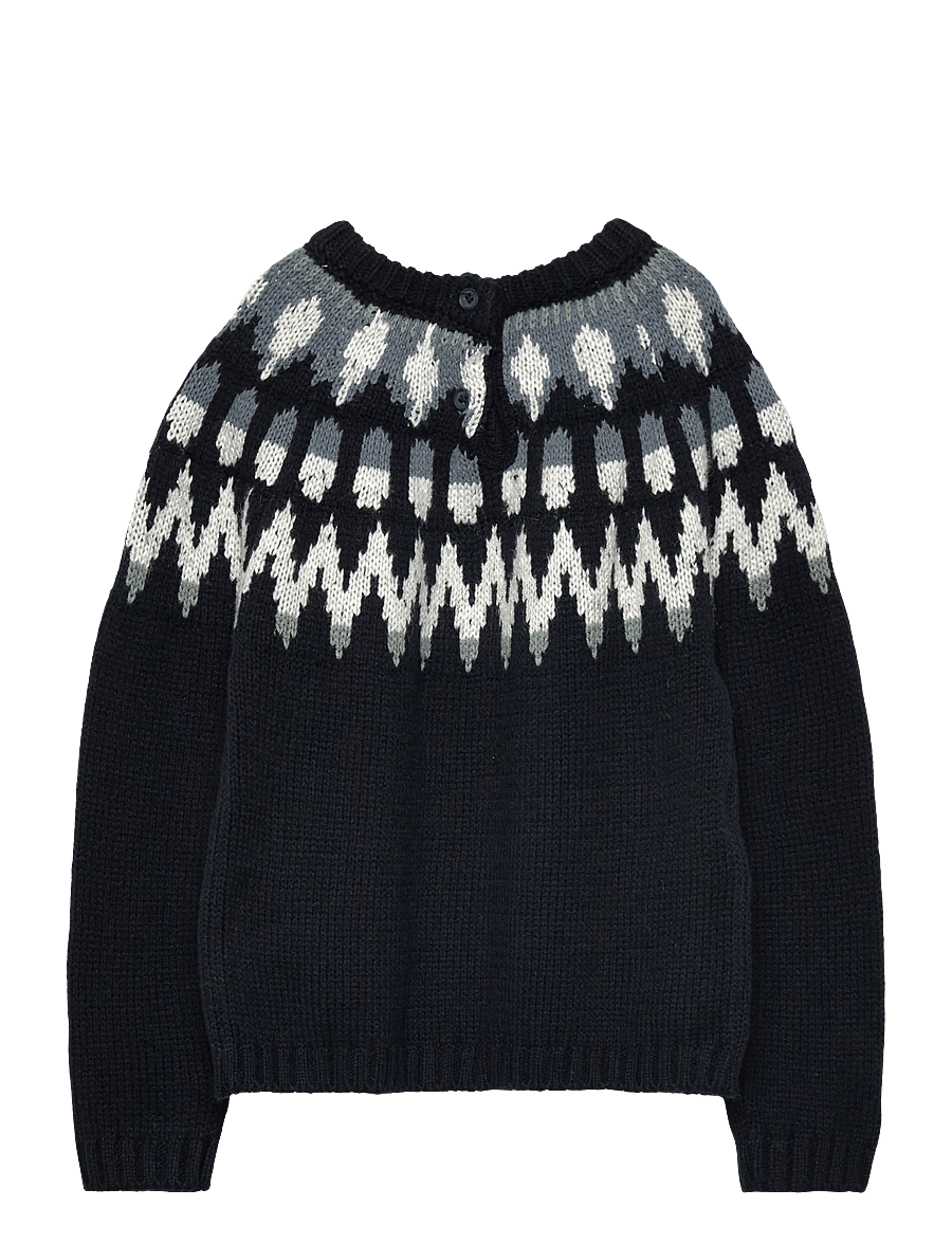 Mango - Jacquard knitted sweater - stickade tröjor - navy - 2