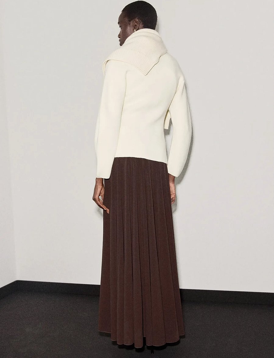 Mango - Knitted jacket with zip - koftor - light beige - 2
