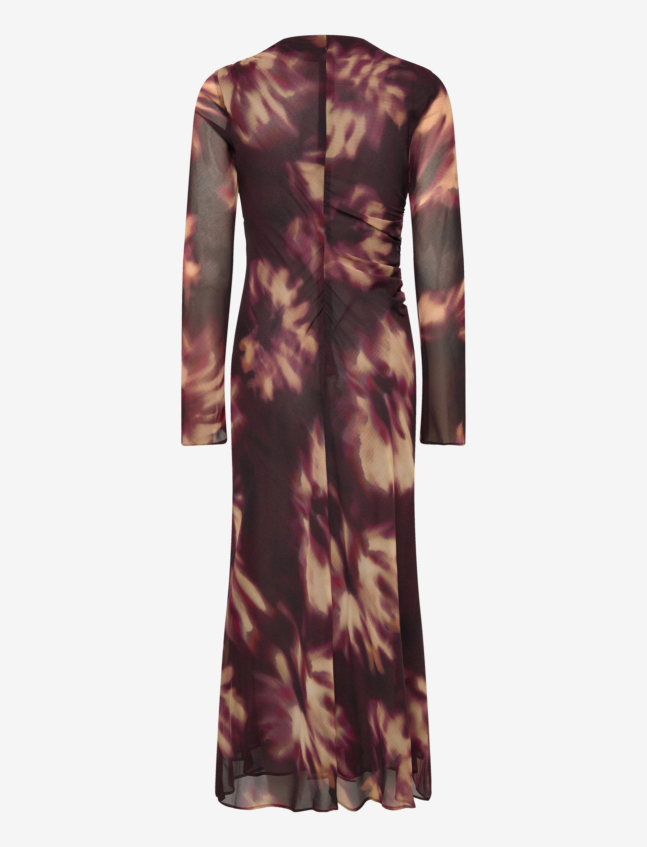 Mango - Tie-dye ruched dress - midi kjoler - dark red - 2