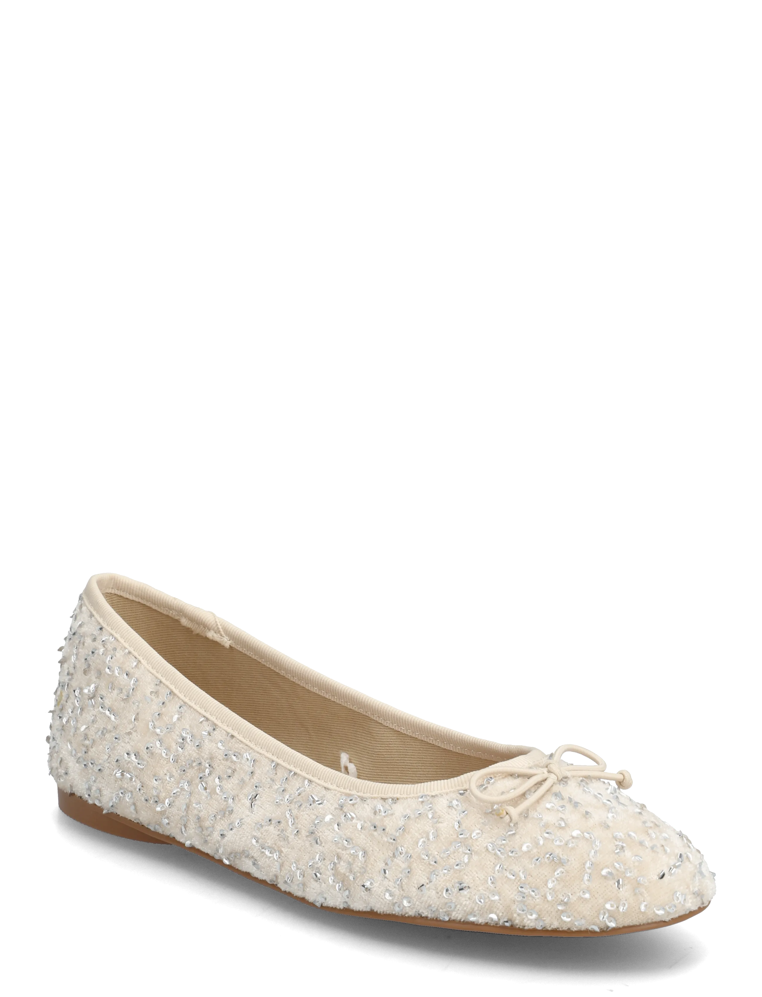 Mango Glitter ballet flats with bow - Sko - LT-PASTEL PINK / cream