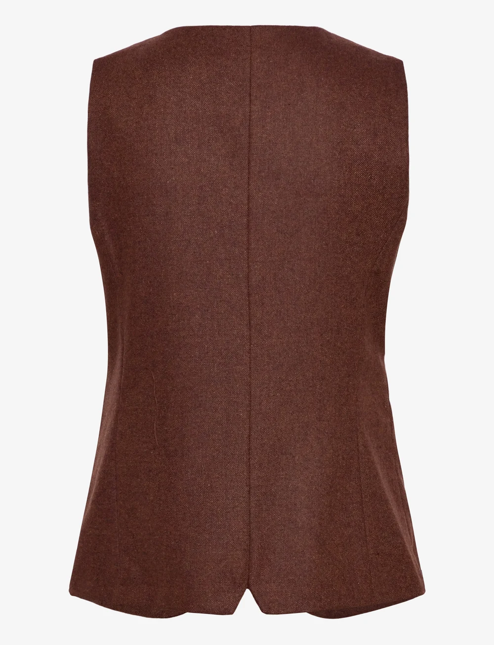 Mango - Wool-blend gilet with buttons - efterårsjakker - medium brown - 1