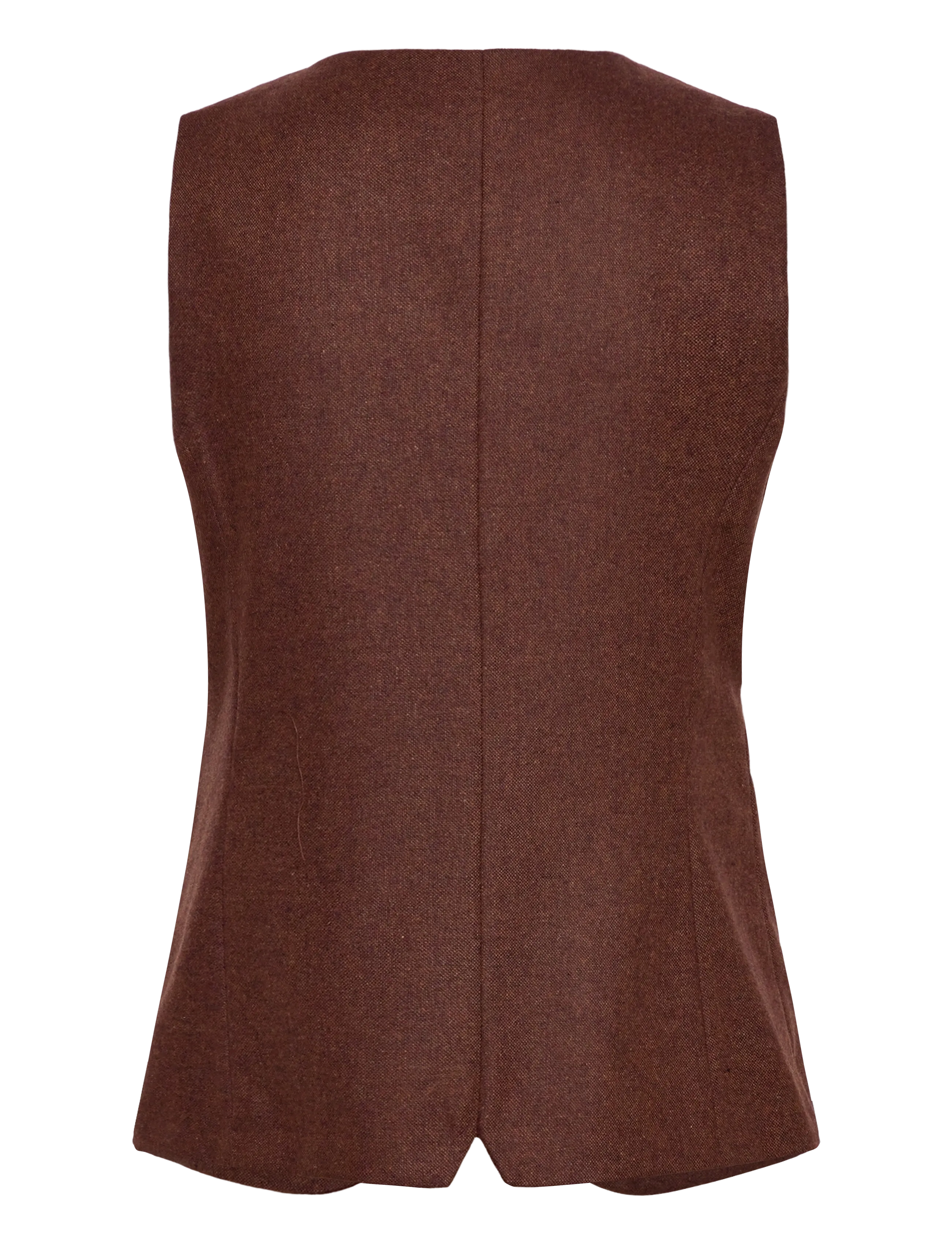 Mango - Wool-blend gilet with buttons - festkläder till outletpriser - medium brown - 2