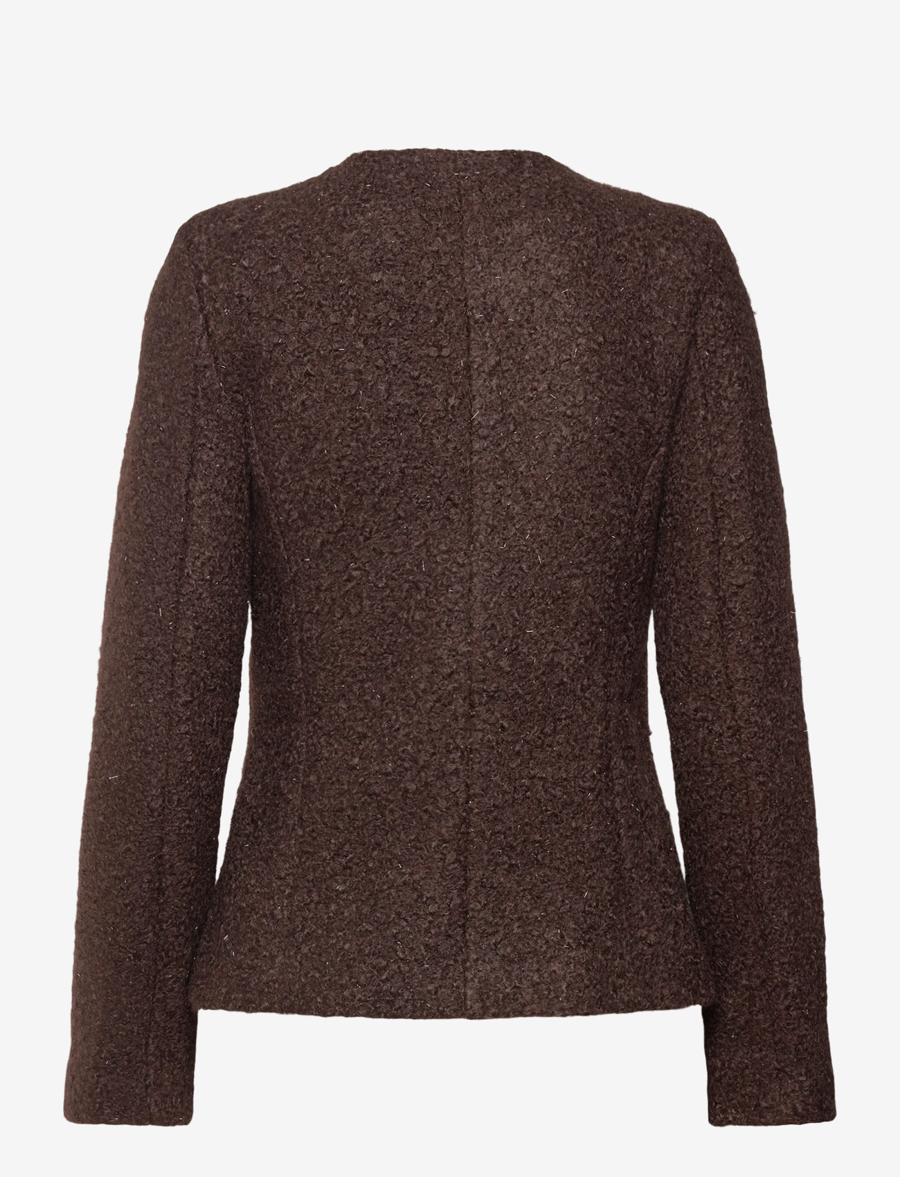 Mango - Bouclé jacket with jewel buttons - enkeltradede blazere - brown - 2