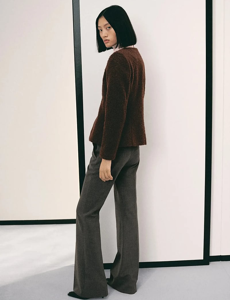 Mango - Bouclé jacket with jewel buttons - enkeltradede blazere - brown - 3