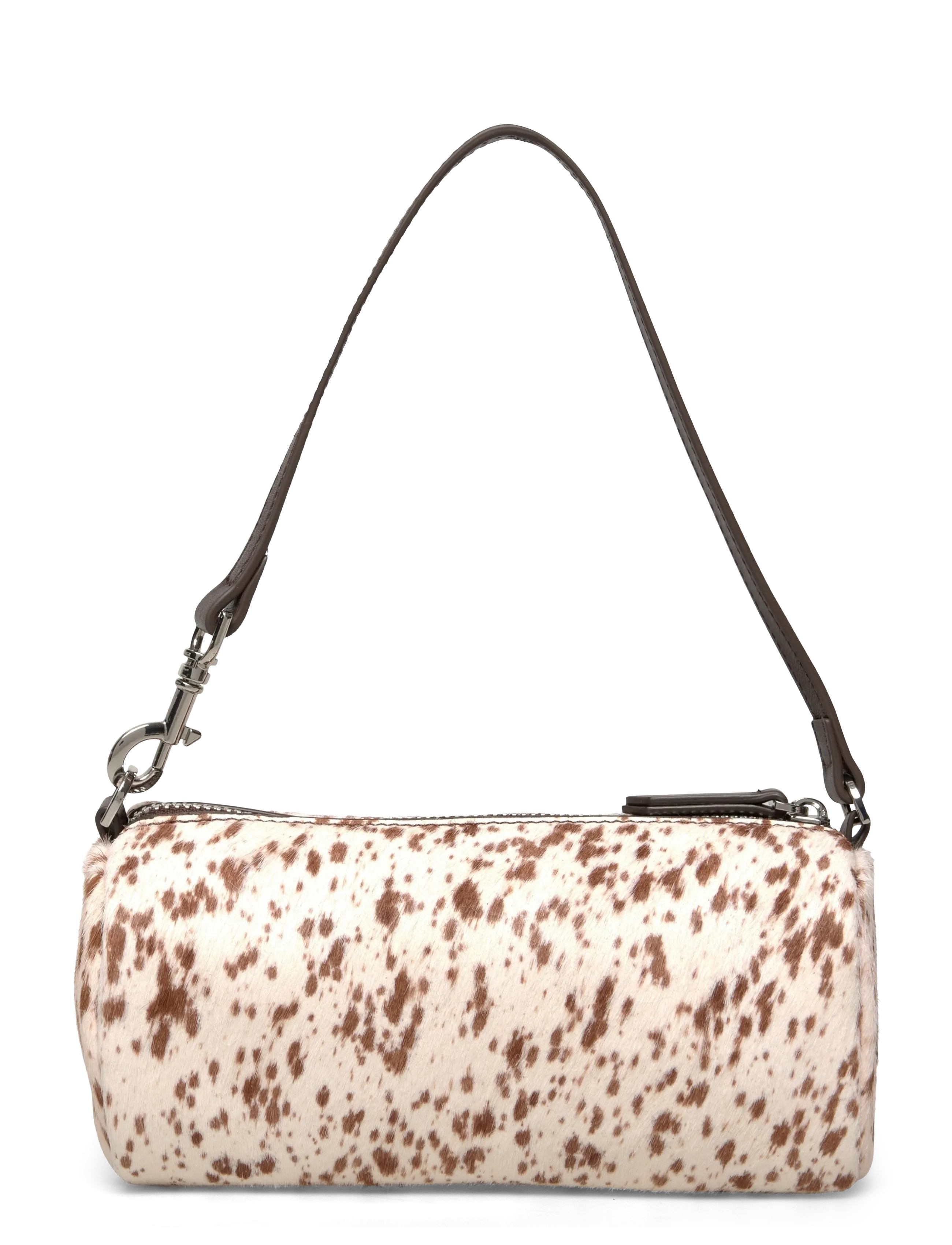 Mango - Cow leather shoulder bag - festmode zu outlet-preisen - brown - 2