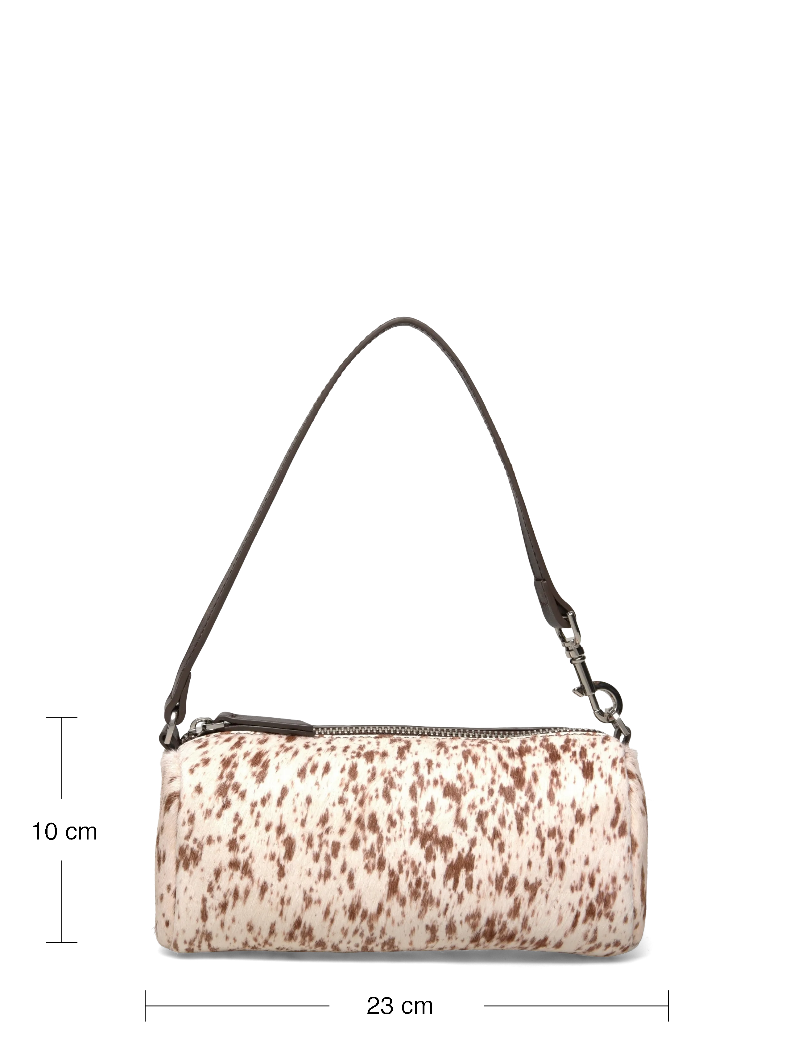 Mango - Cow leather shoulder bag - festmode zu outlet-preisen - brown - 4
