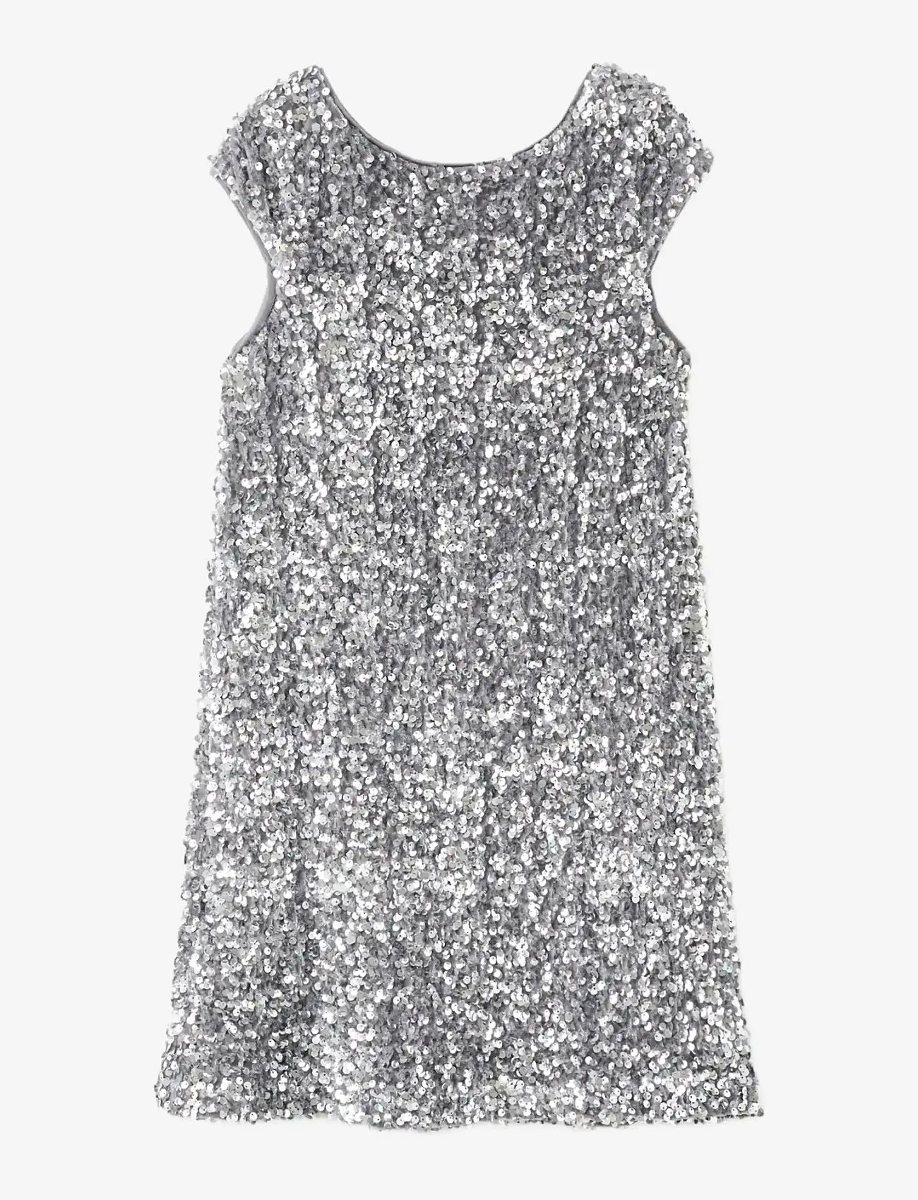 Mango - Short dress with sequins - festkjoler - silver - 1