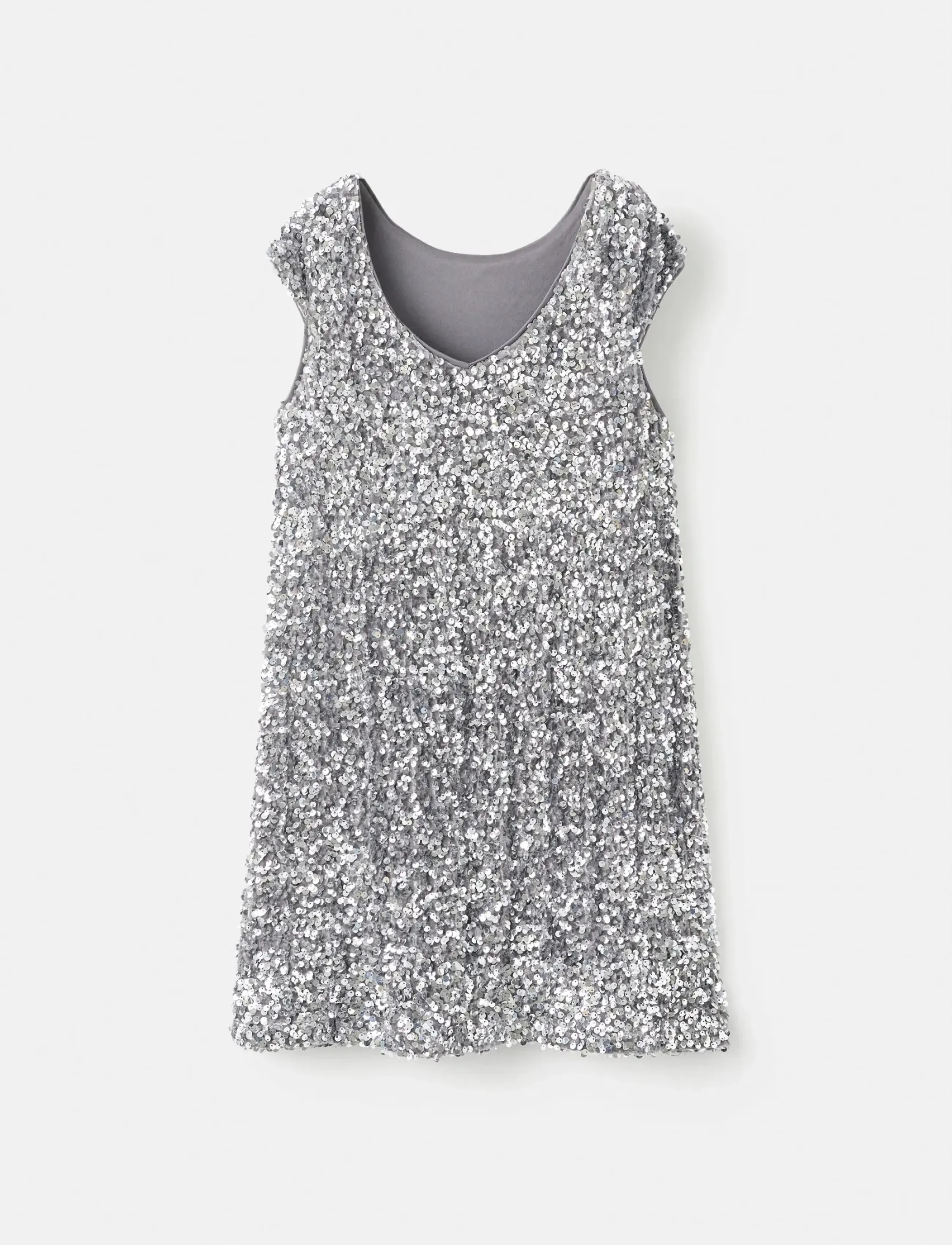 Mango - Short dress with sequins - festklänningar - silver - 2