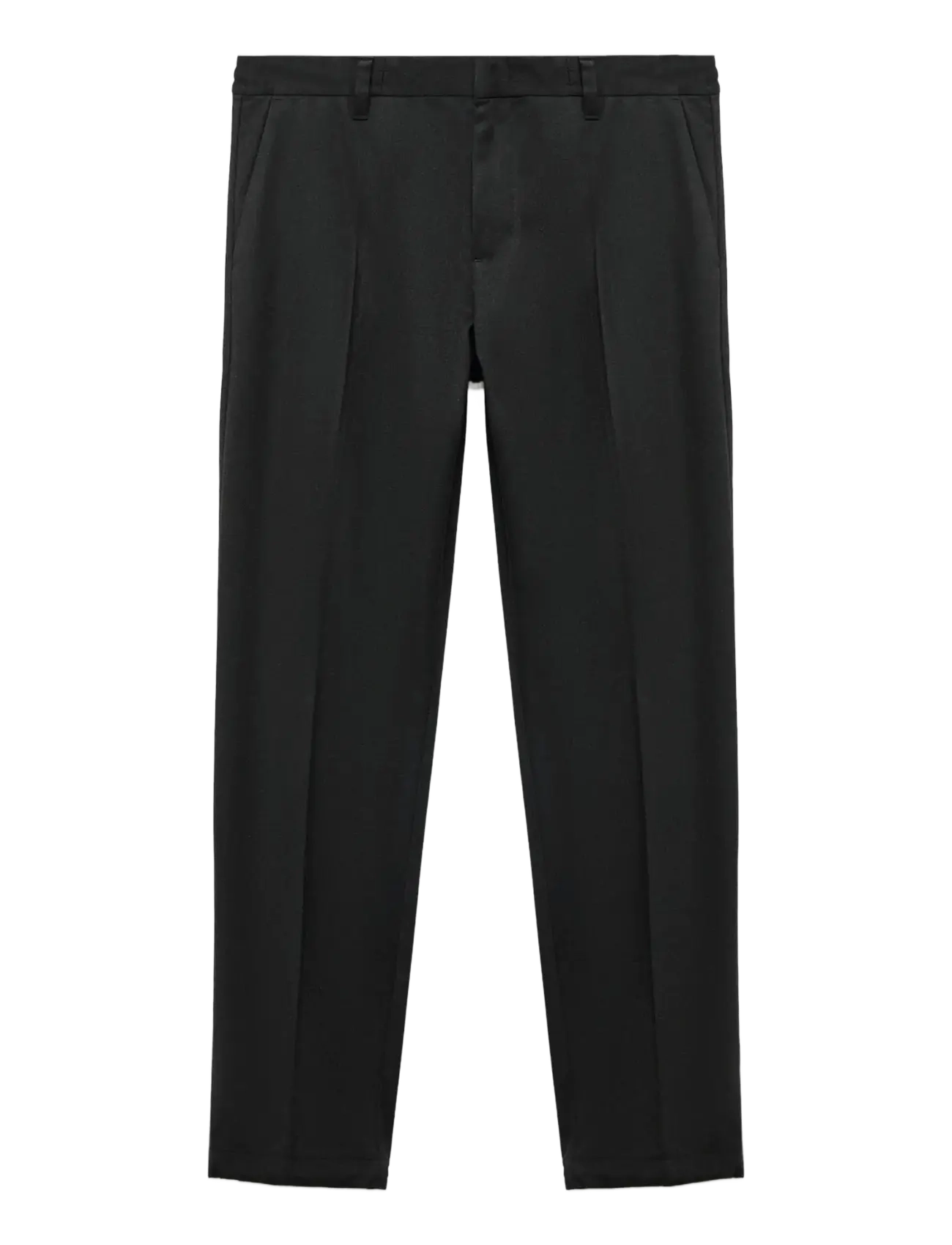 Mango Slim-fit Thermolite® flannel trousers - Mango - DARK GREY / black