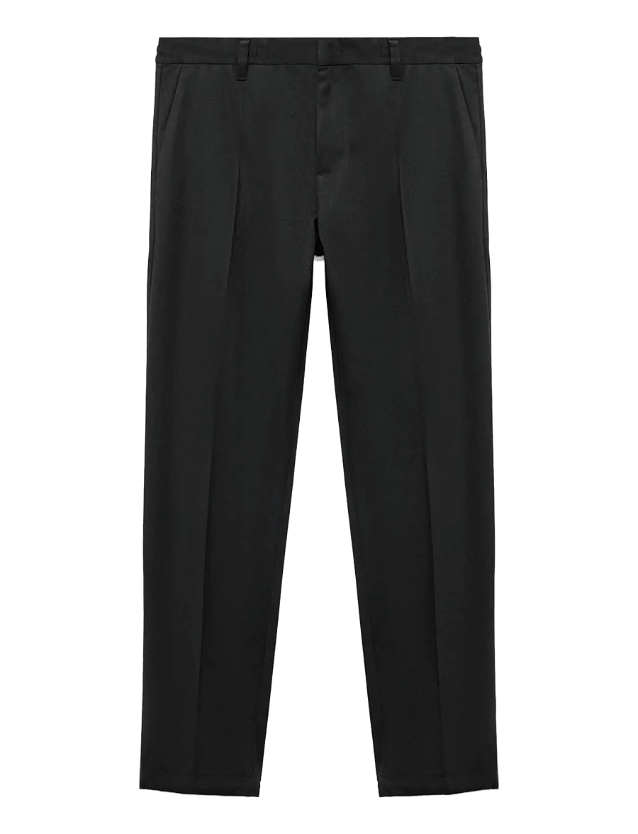 Mango - Slim-fit Thermolite® flannel trousers - casual bukser - dark grey - 1
