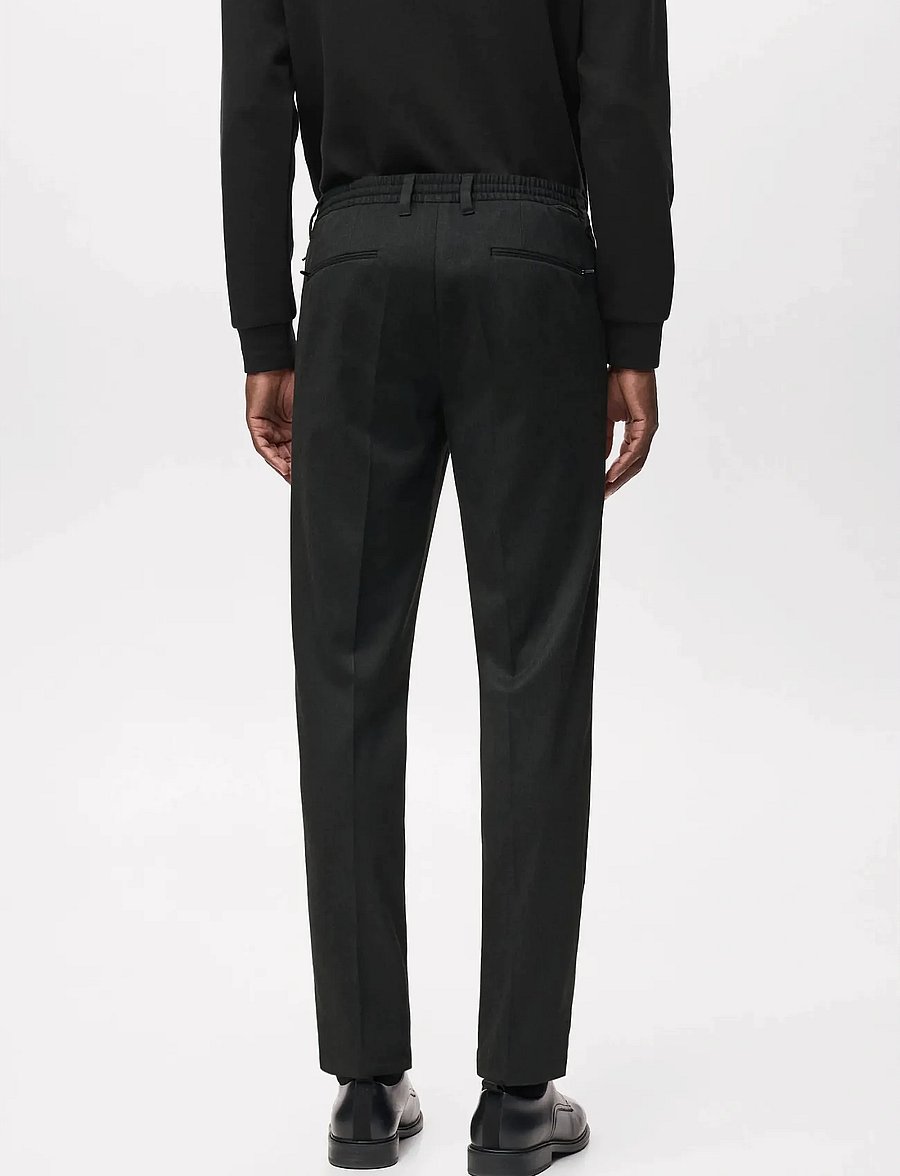 Mango - Slim-fit Thermolite® flannel trousers - casual bukser - dark grey - 2