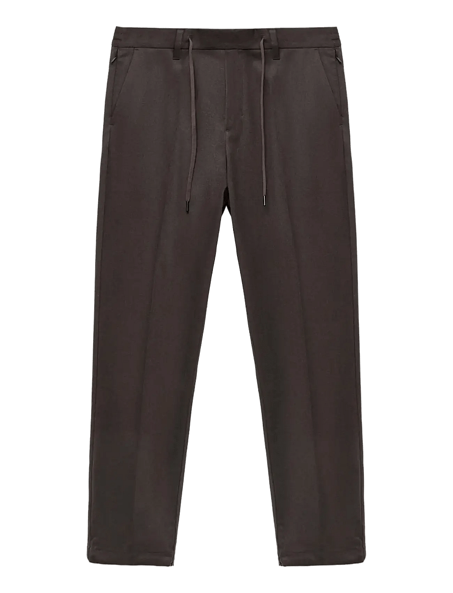 Mango - Slim-fit Thermolite® flannel trousers - casual byxor - medium grey - 1