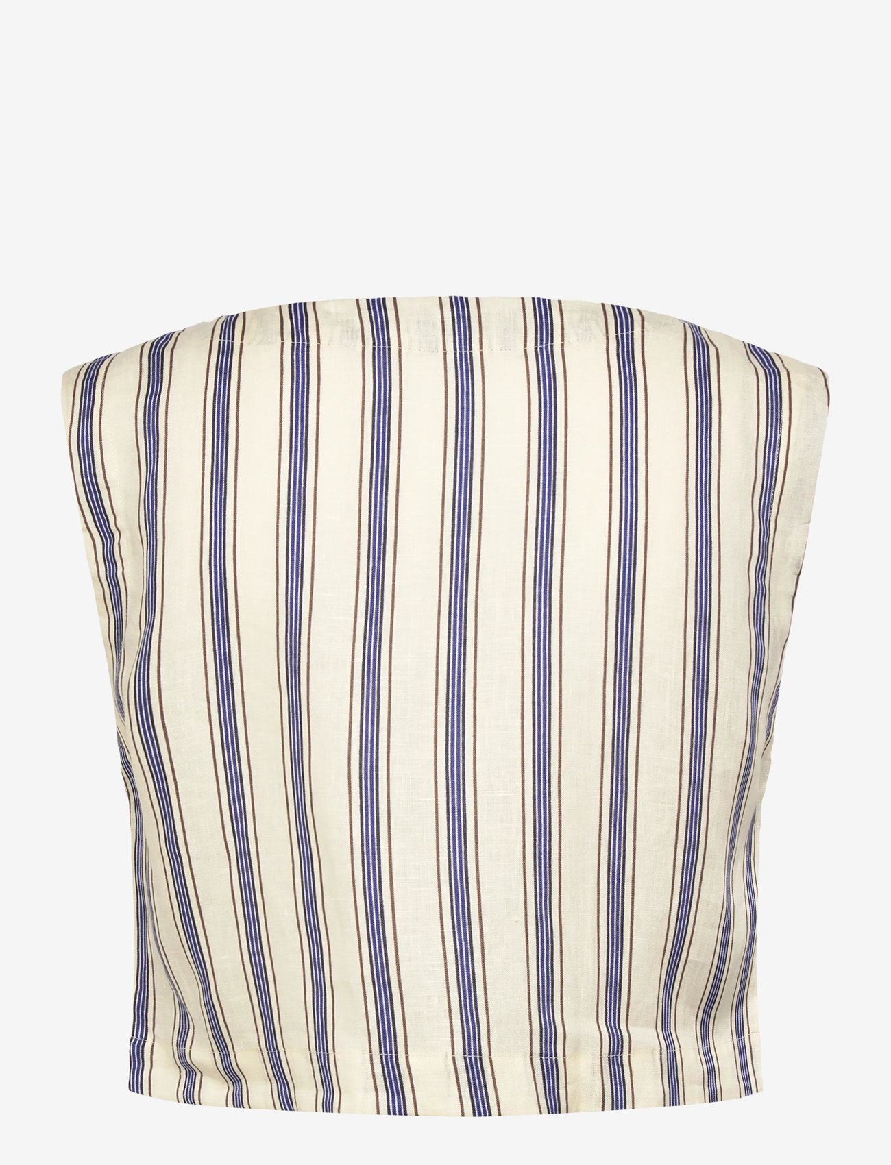 Mango - Striped linen top - lowest prices - light beige - 1
