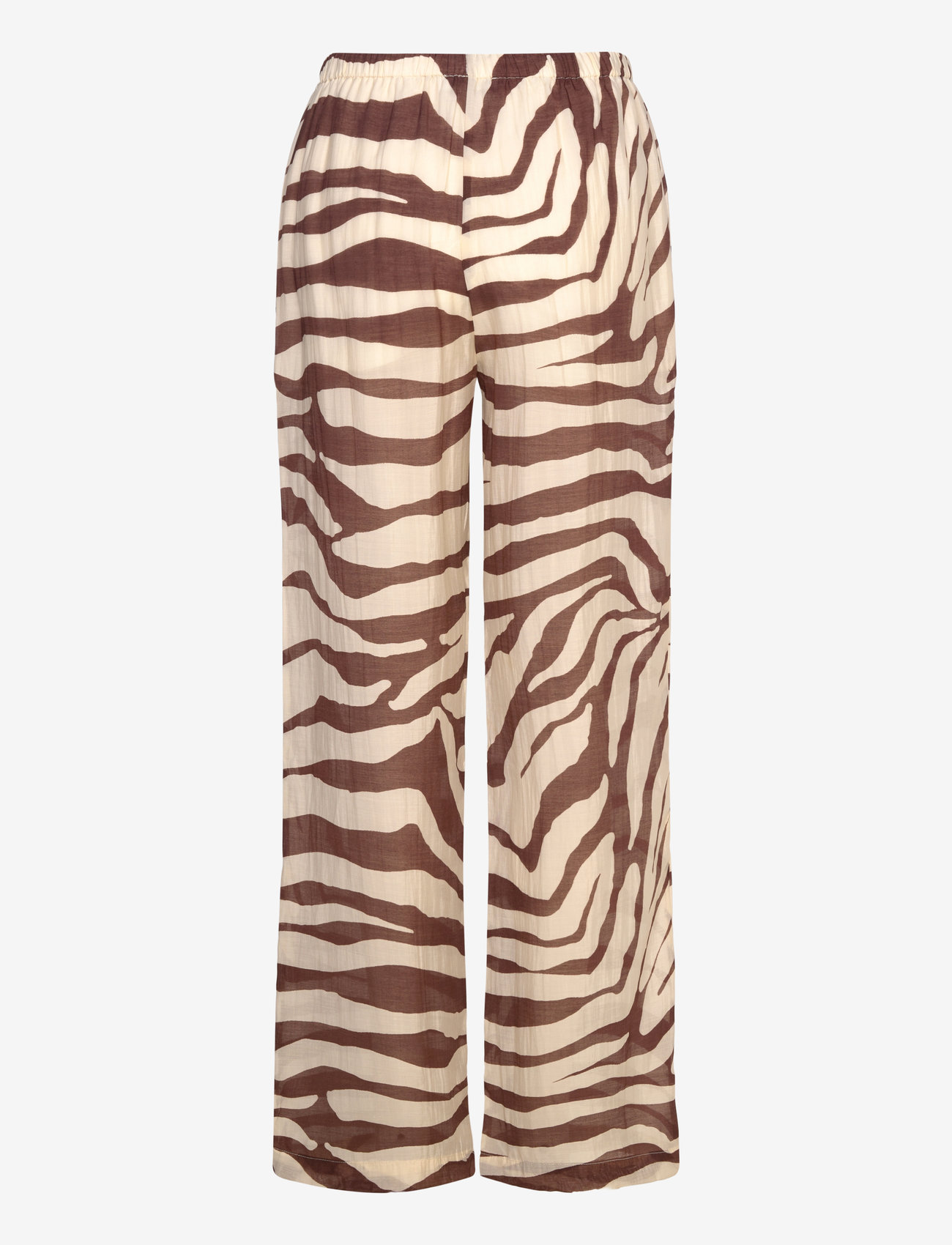 Mango - Zebra-print fluid trousers - light beige - 2