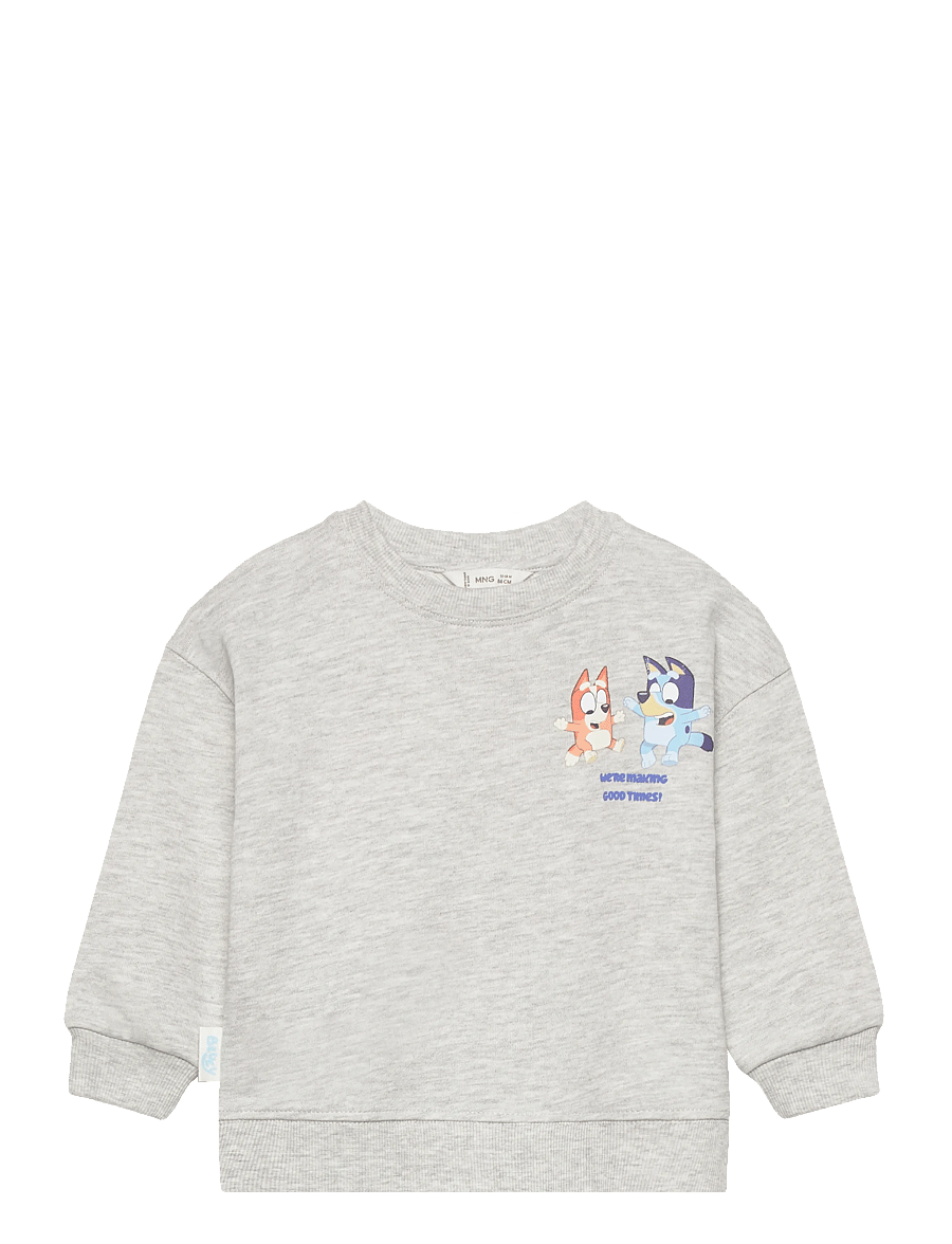 Mango - Bluey-print sweatshirt - sweatshirts - medium grey - 0