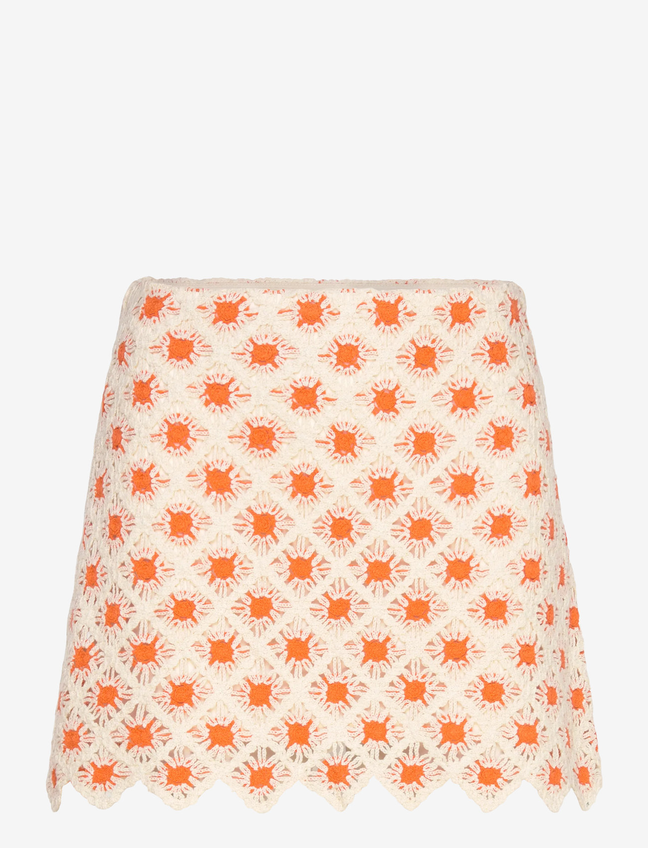 Mango - Crochet mini skirt - korta kjolar - orange - 1