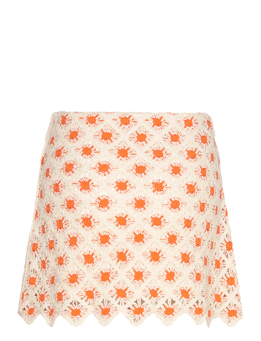 Mango - Crochet mini skirt - korta kjolar - orange - 2