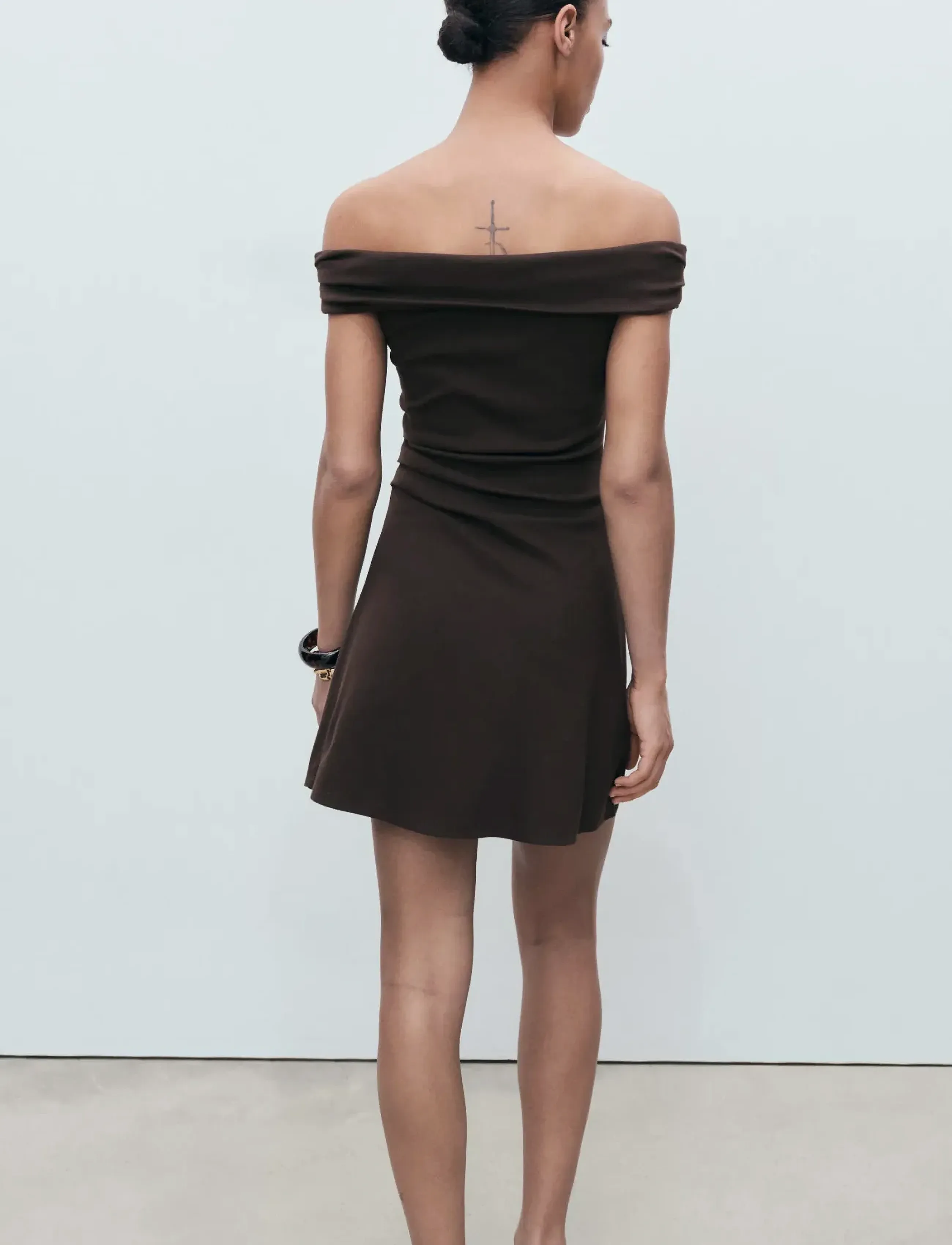 Mango - Strapless dress - brown - 3