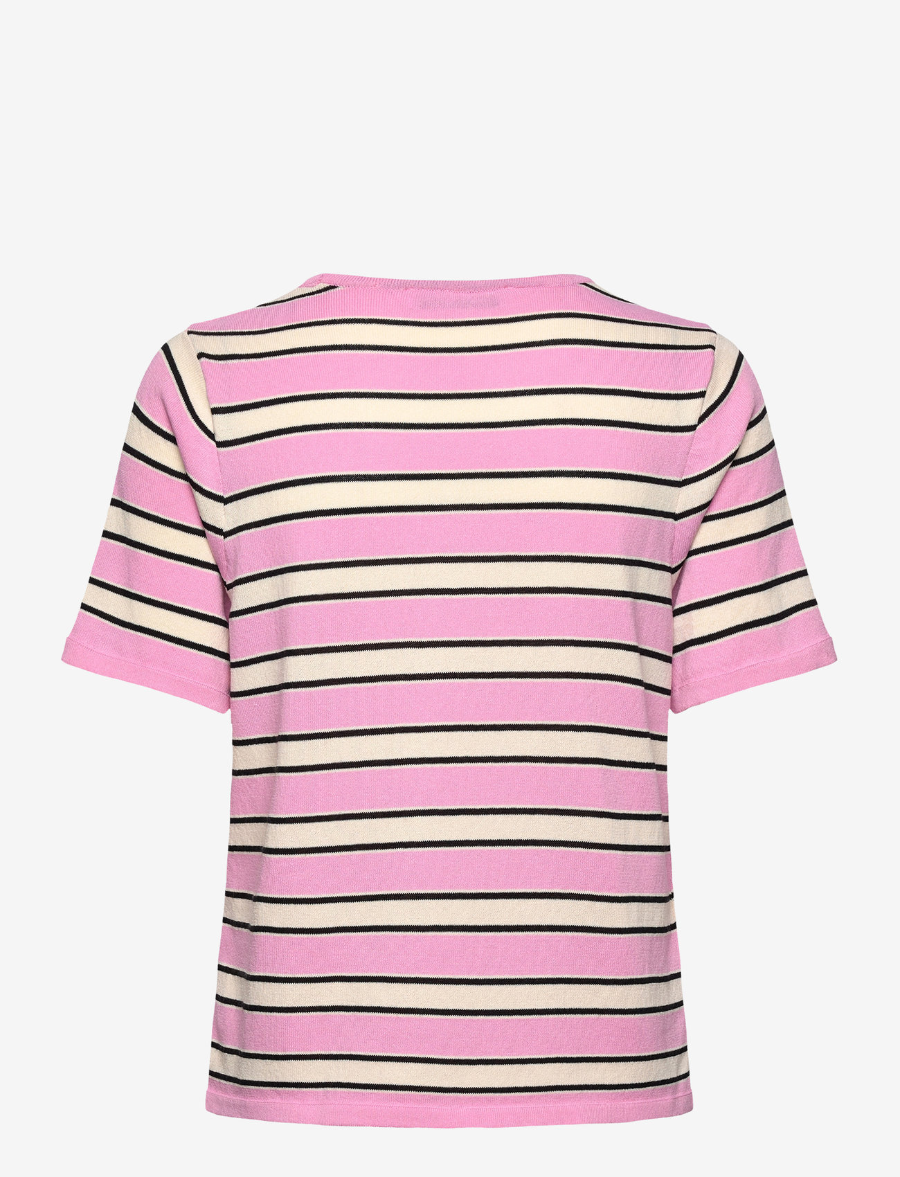 Mango - Short-sleeved sweater with combined stripes - herbstliche kleidung - lt-pastel pink - 1