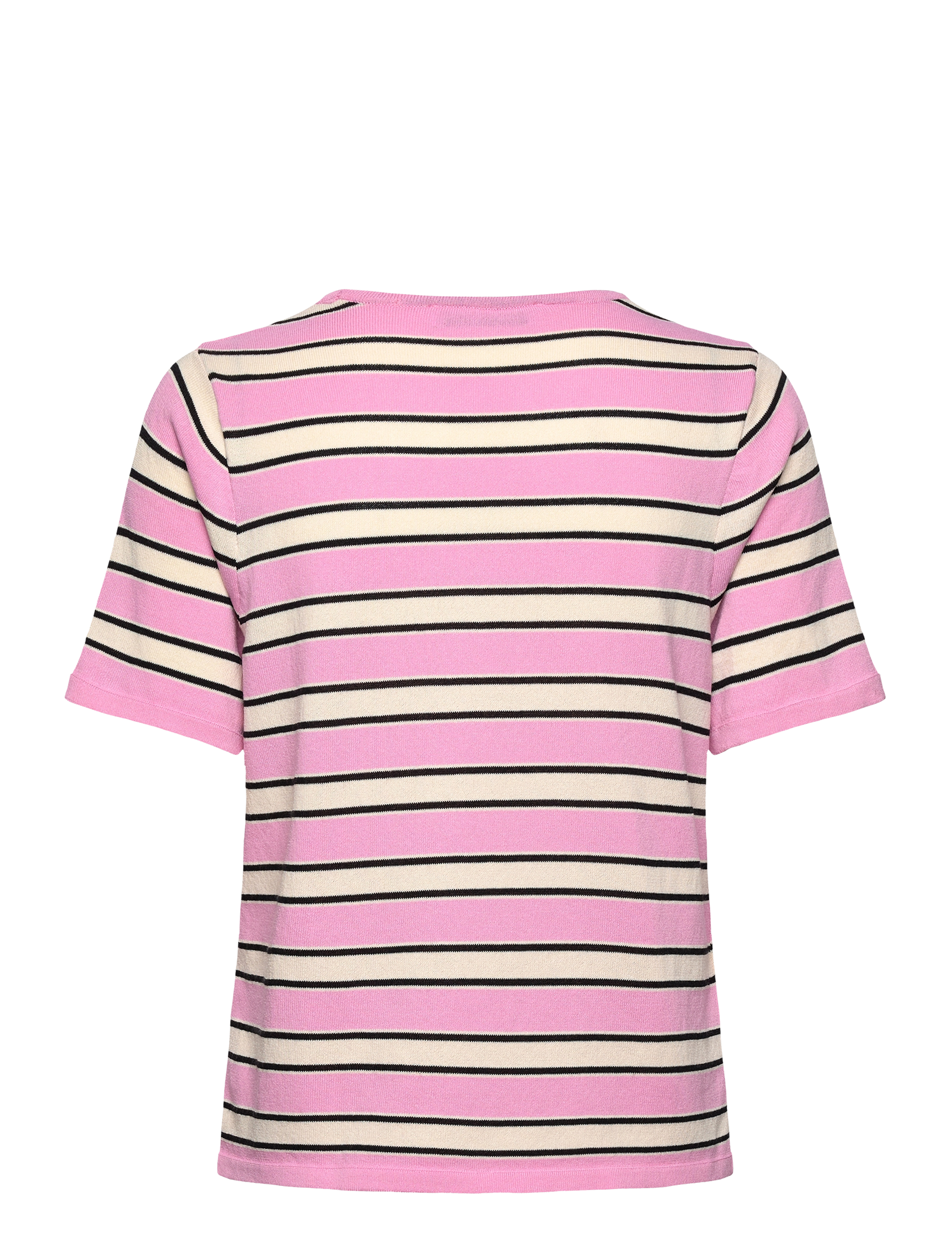 Mango - Short-sleeved sweater with combined stripes - alhaisimmat hinnat - lt-pastel pink - 2