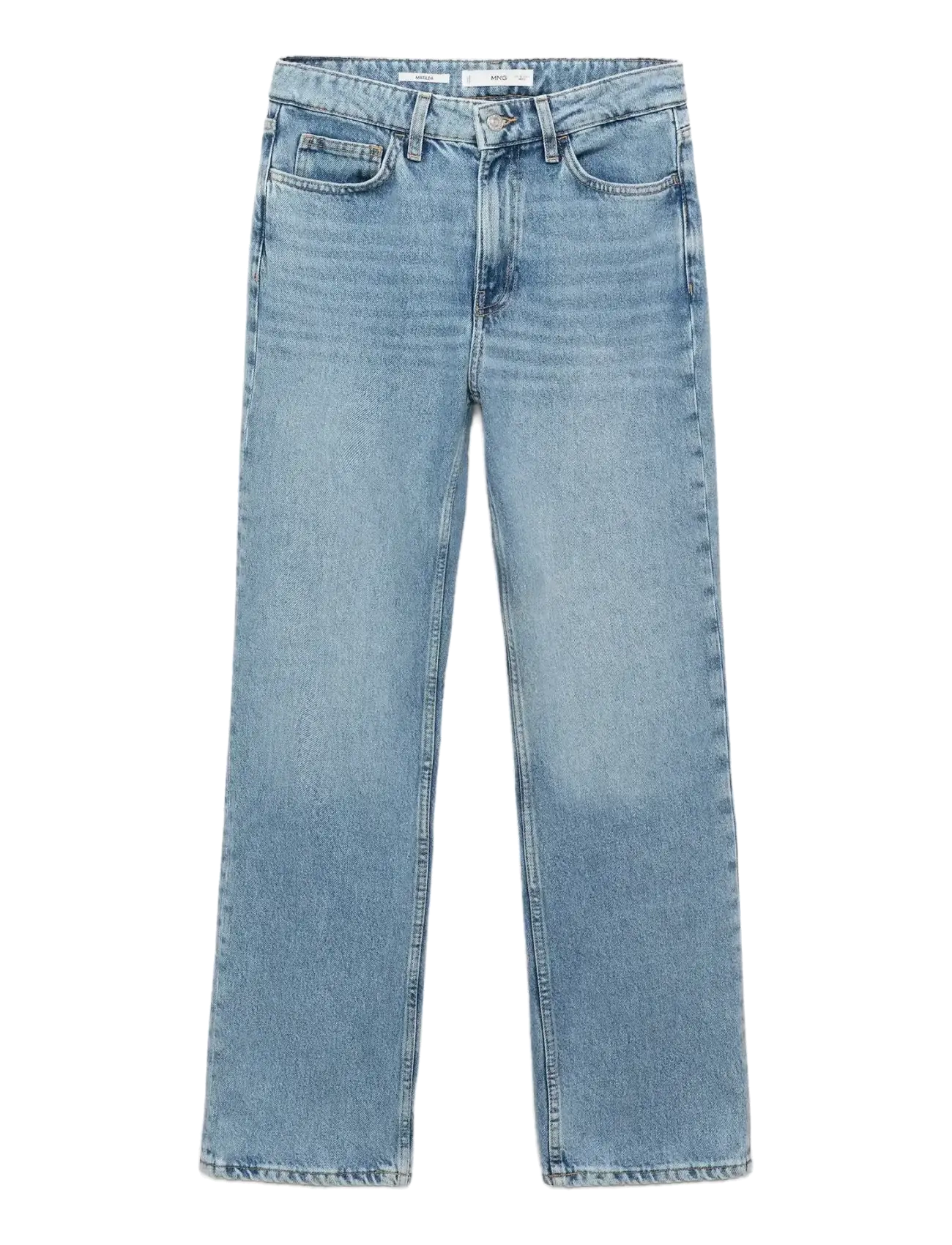 Mango Matilda medium-rise straight-fit jeans - Clothing - OPEN BLUE / blue