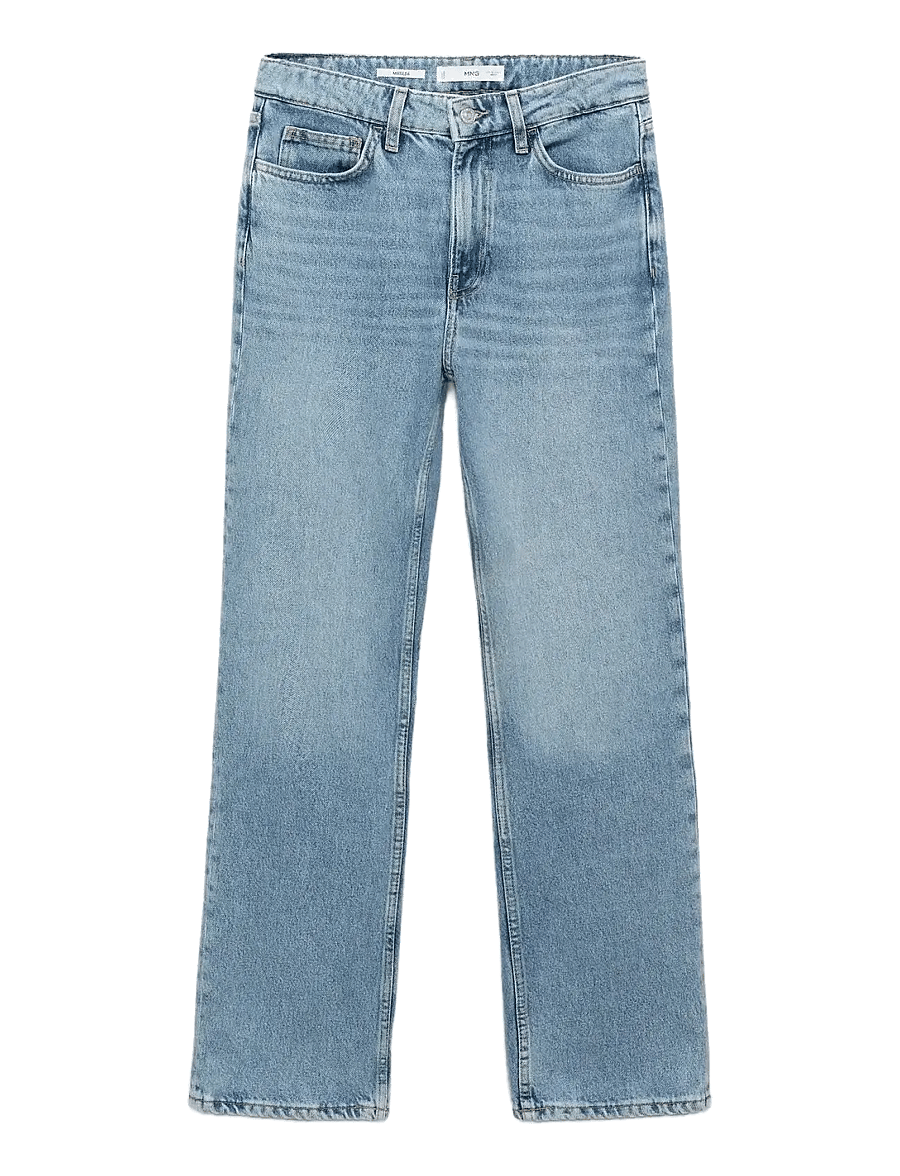 Mango - Matilda medium-rise straight-fit jeans - suorat farkut - open blue - 1