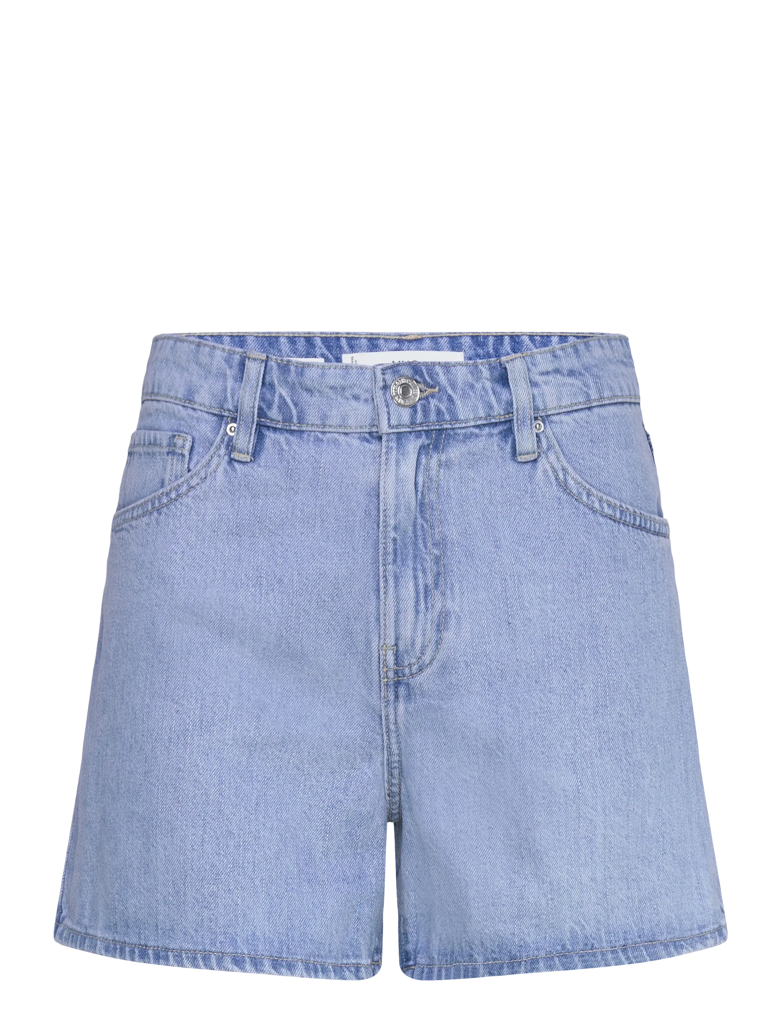 Mango High-waisted straight-fit denim shorts - Shorts - OPEN BLUE / multi