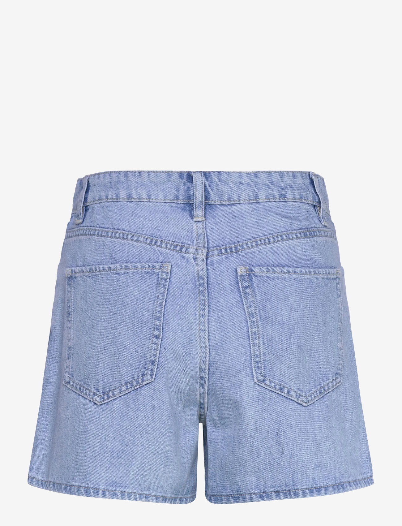 Mango - High-waisted straight-fit denim shorts - jorts - open blue - 2