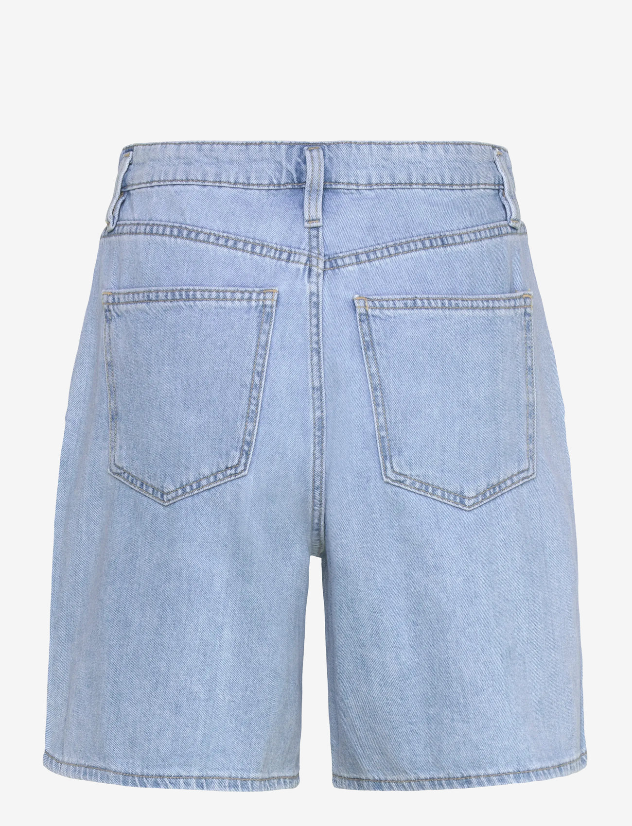 Mango - Mid-rise denim bermuda shorts with pleats - laveste priser - open blue - 1