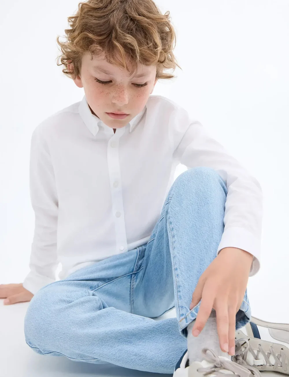 Mango - Slim-fit Oxford shirt - kortærmede skjorter - white - 0