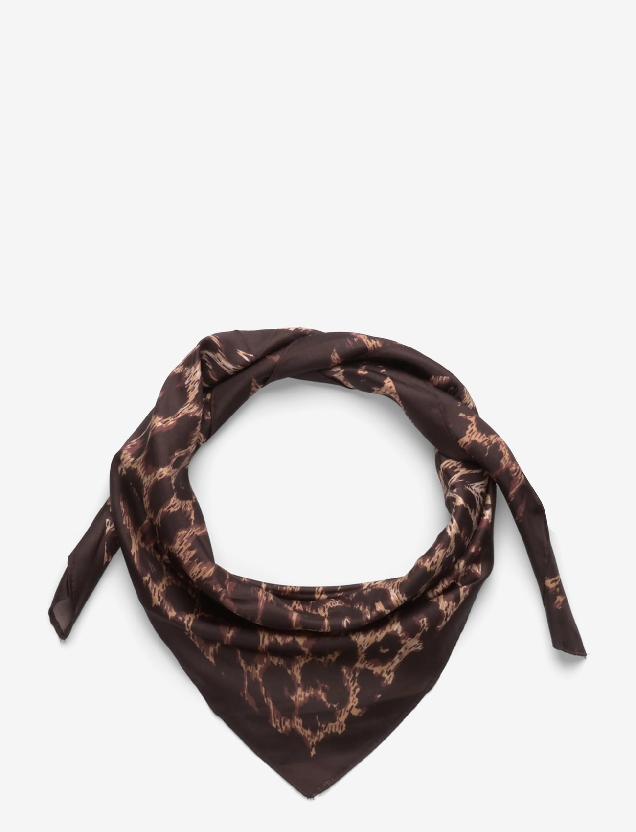 Mango - Leopard-print satin scarf - brown - 1